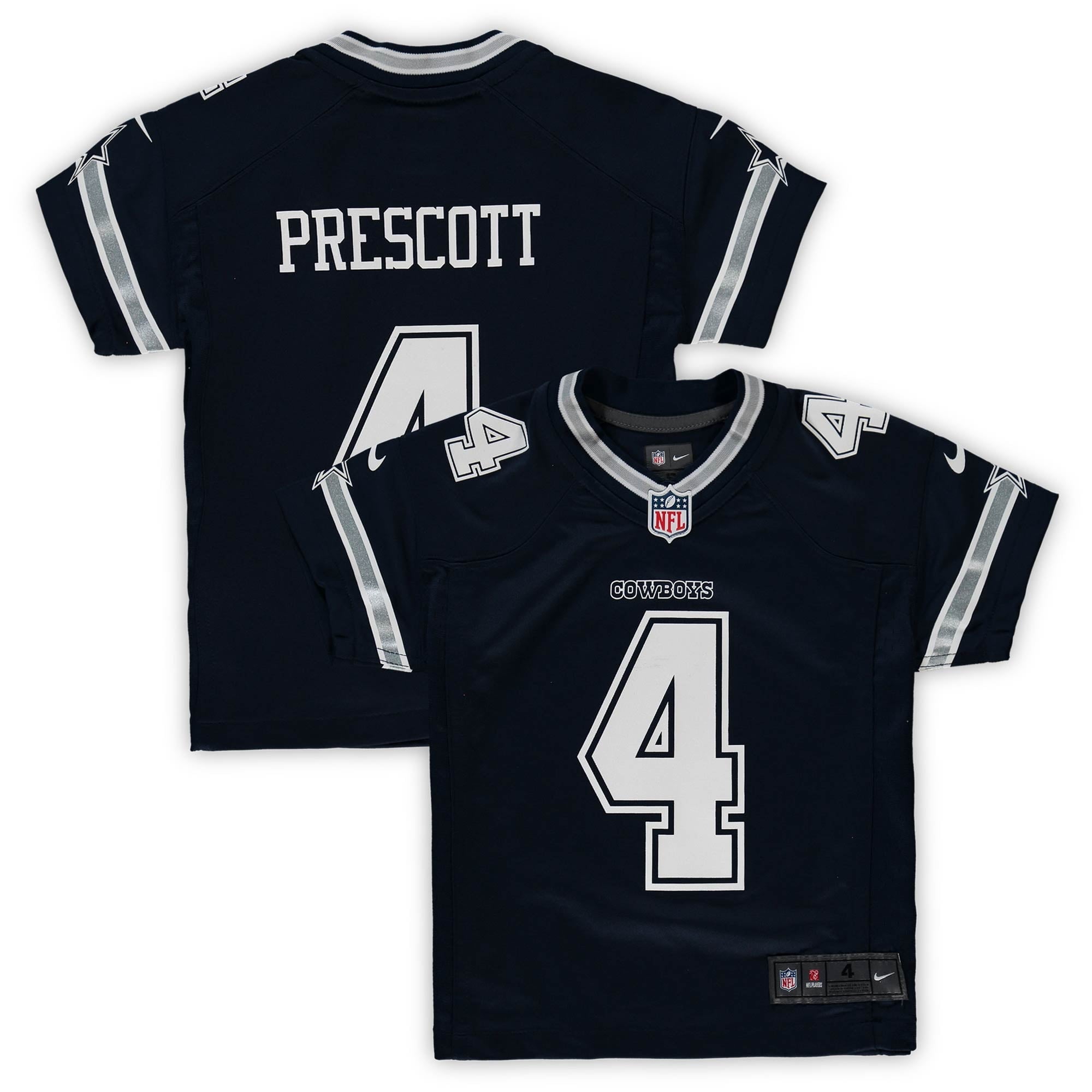 Preschool Nike Dak Prescott Navy Dallas Cowboys Team Game Jersey - vstockx