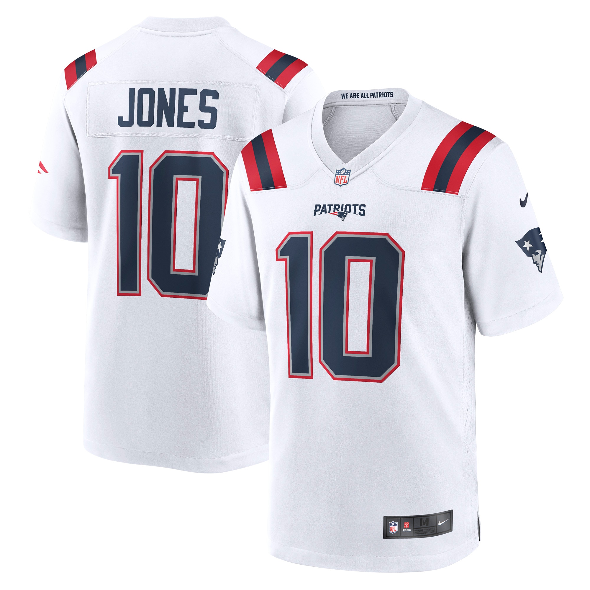 Mac Jones New England Patriots Nike Player Game Jersey - White - vstockx