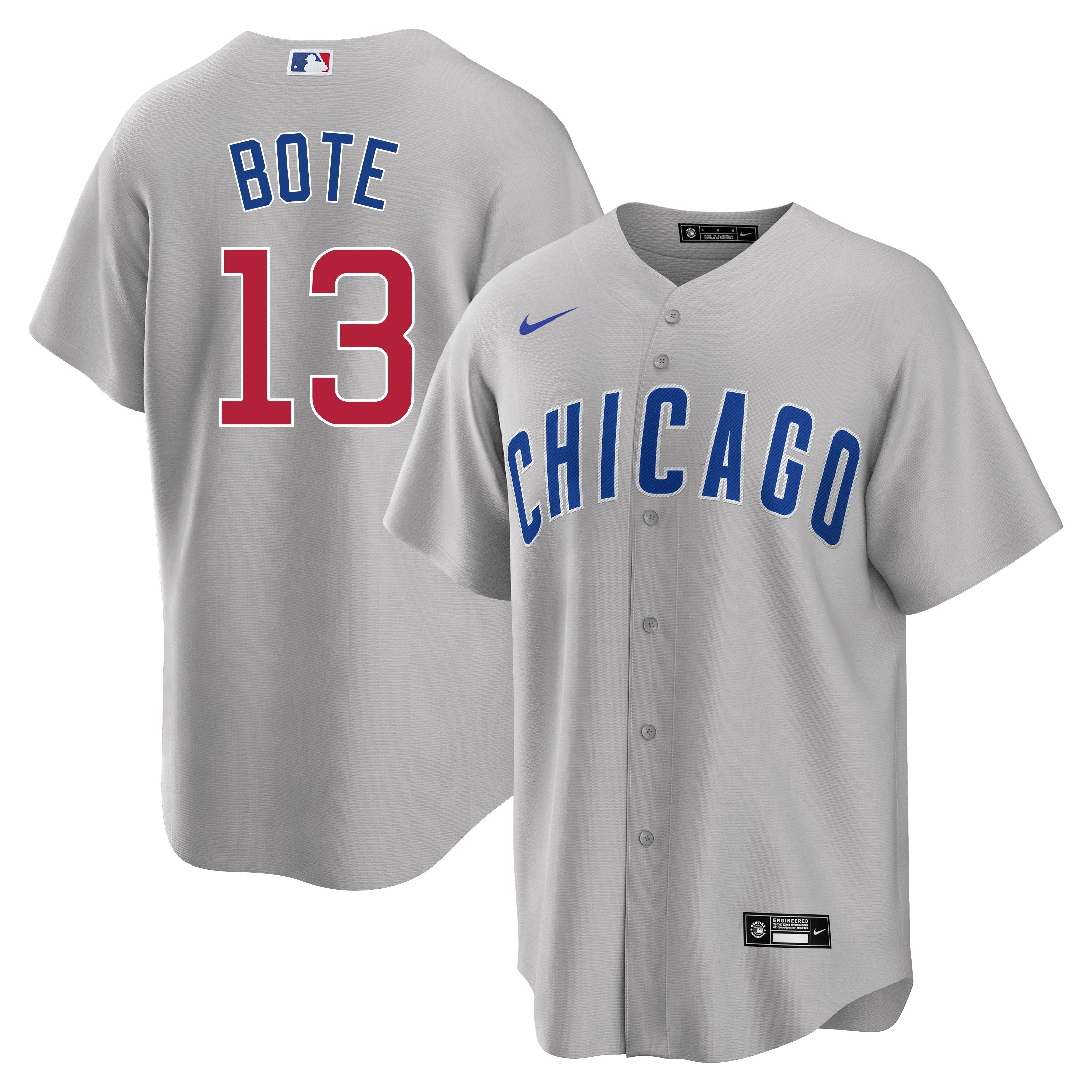 David Bote Chicago Cubs Road Gray Men's Replica Jersey - vstockx