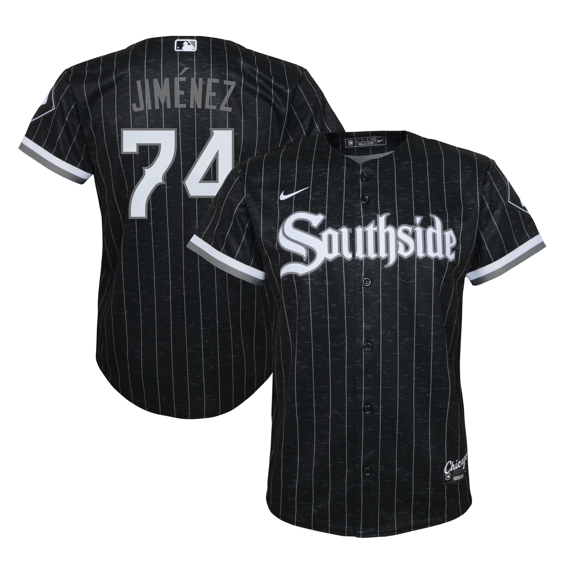 Youth Nike Eloy Jimenez Black Chicago White Sox City Connect Replica Player Jersey - vstockx