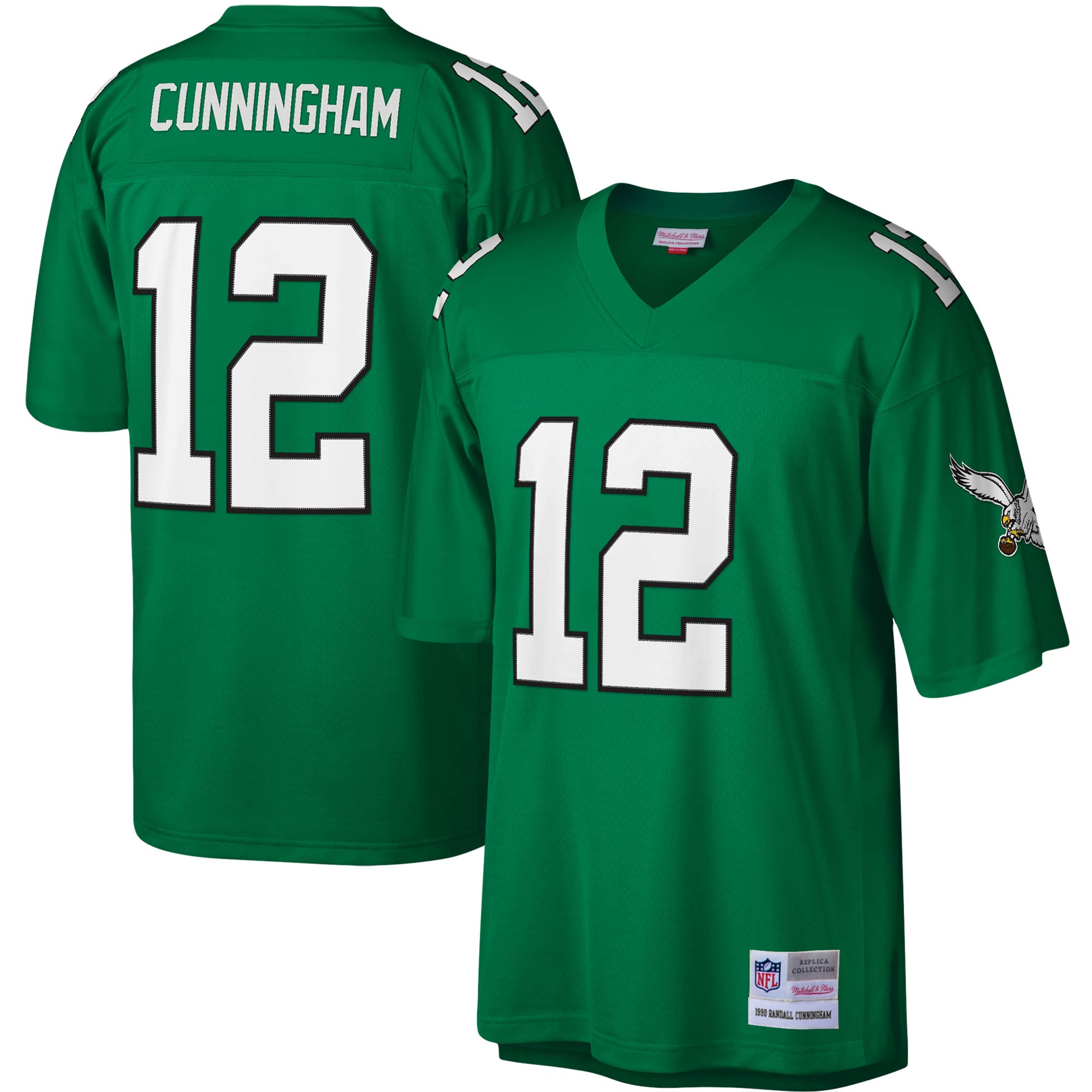 Randall Cunningham Philadelphia Eagles Mitchell & Ness Legacy Replica Jersey - Kelly Green - vstockx