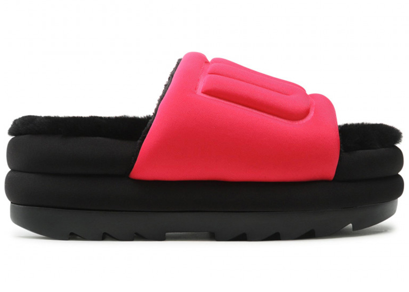 UGG Maxi Graphic Slide Radish Black (Women's) - vstockx