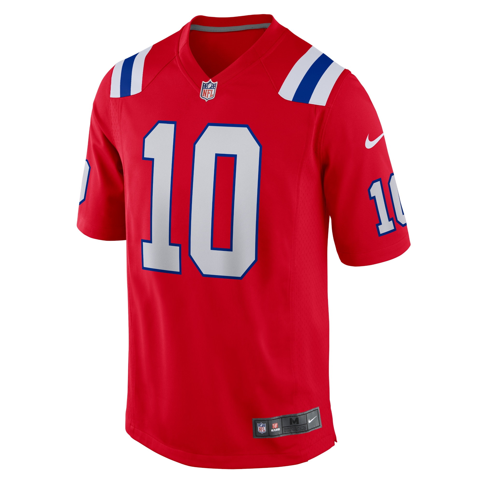 Mac Jones New England Patriots Nike Alternate Game Jersey - Red - vstockx