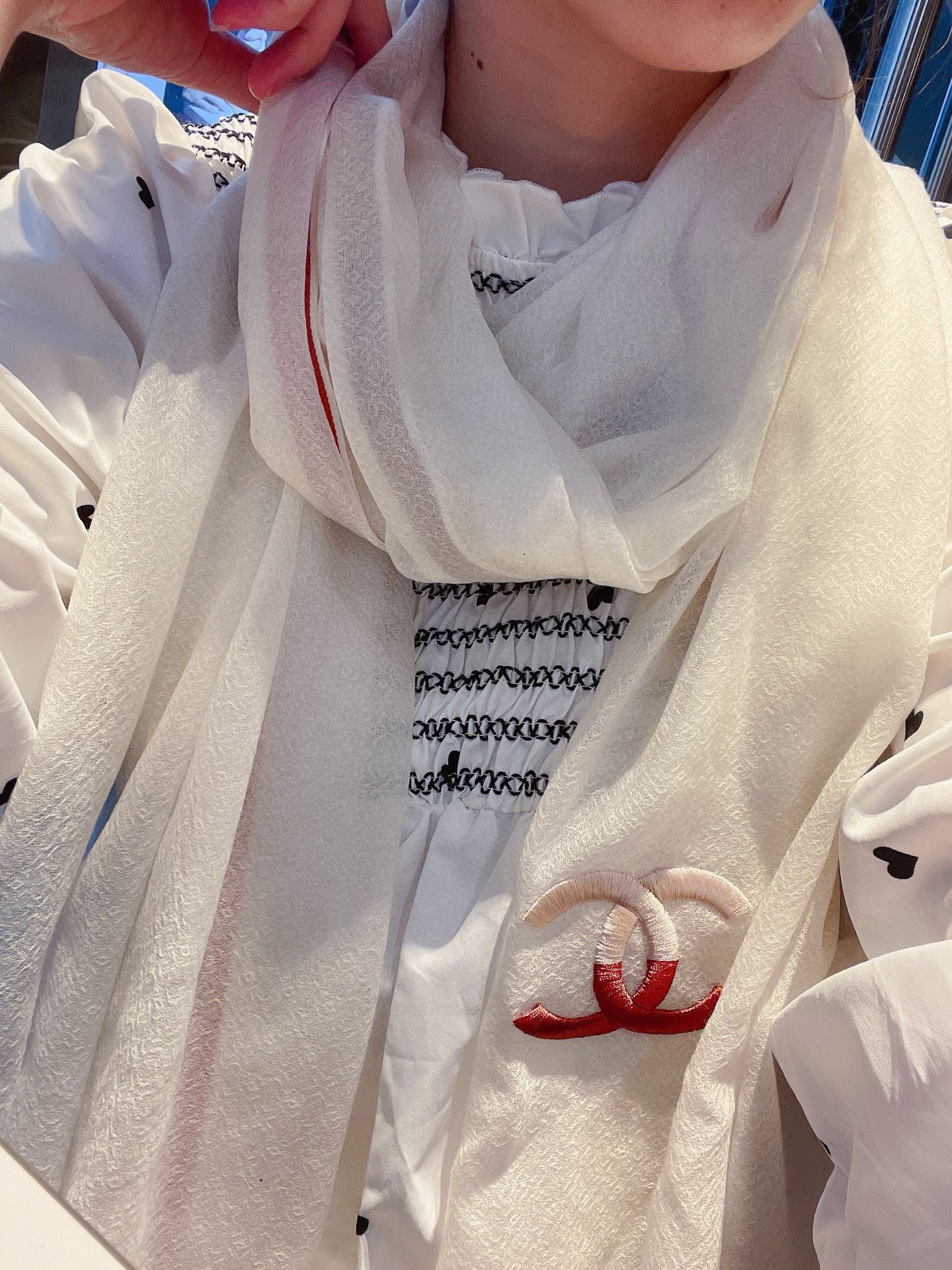 Streetwear Scarf CHANEL 329005 SIZE:105*180cm - vstockx