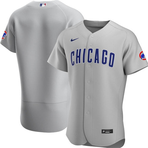 Chicago Cubs Gray Authentic Road Jersey by - vstockx