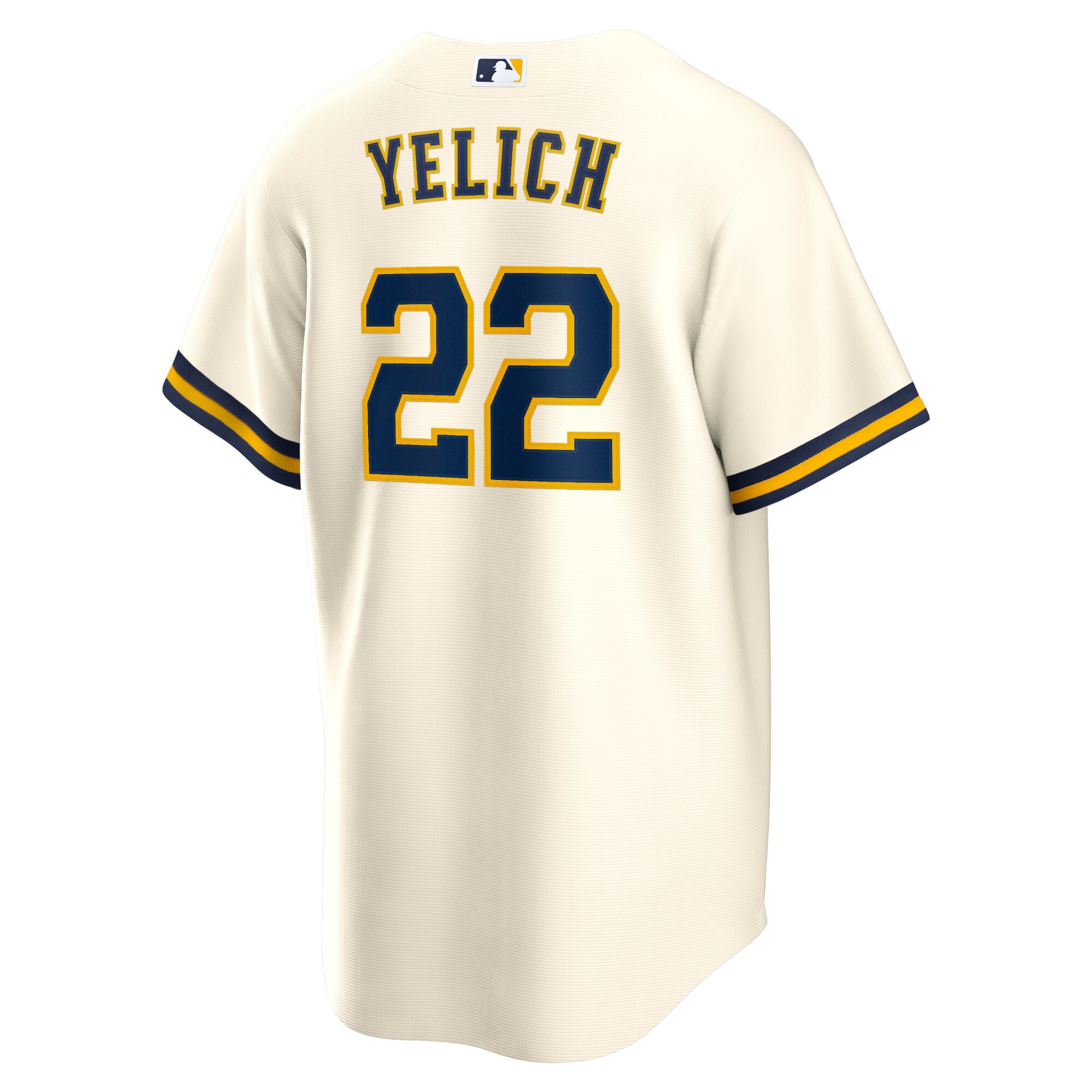 Christian Yelich Milwaukee Brewers Nike Alternate Replica Player Jersey - Cream - vstockx