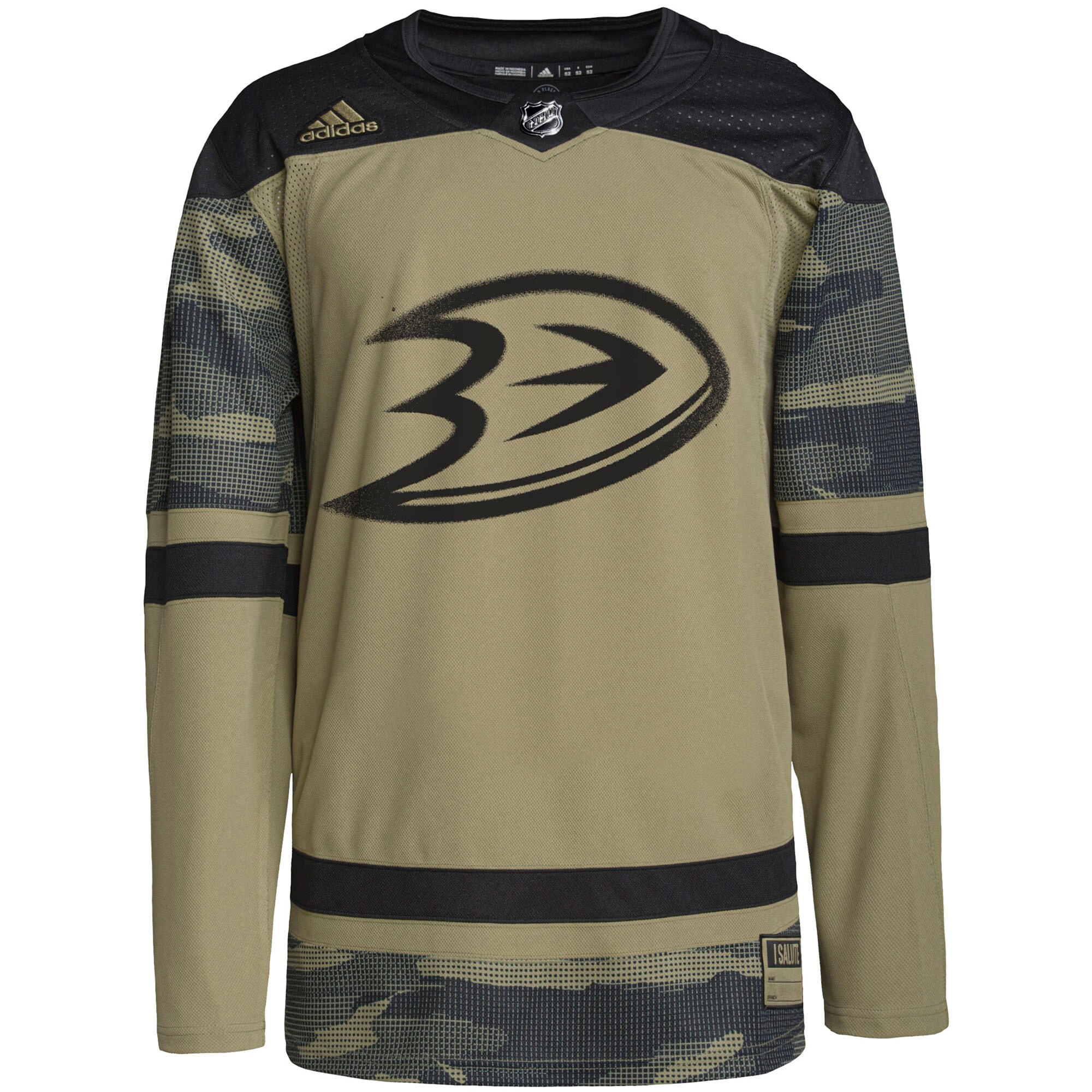 Anaheim Ducks adidas Military Appreciation Team Authentic Practice Jersey - Camo - vstockx