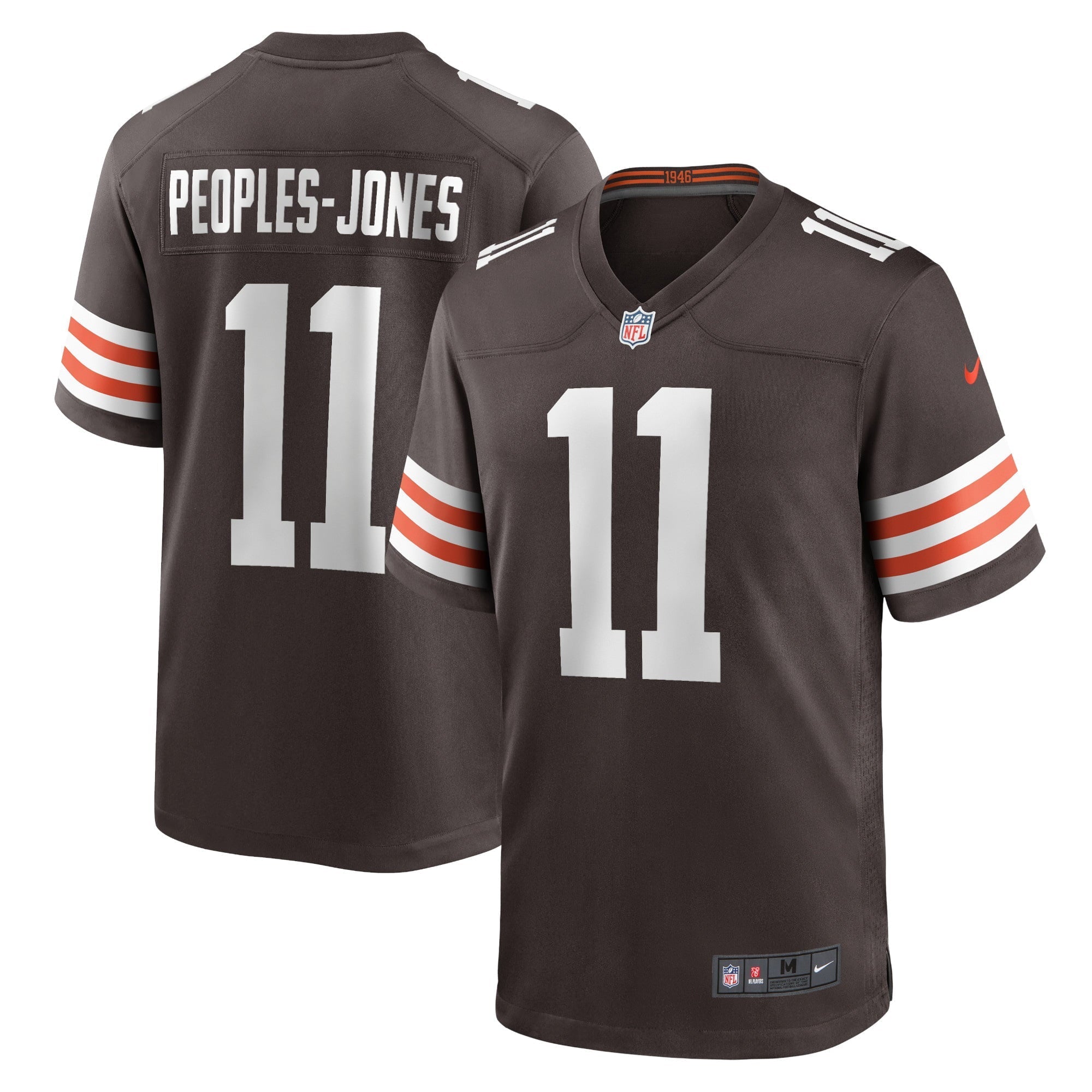Men's Nike Donovan Peoples-Jones Brown Cleveland Browns Team Game Jersey - vstockx
