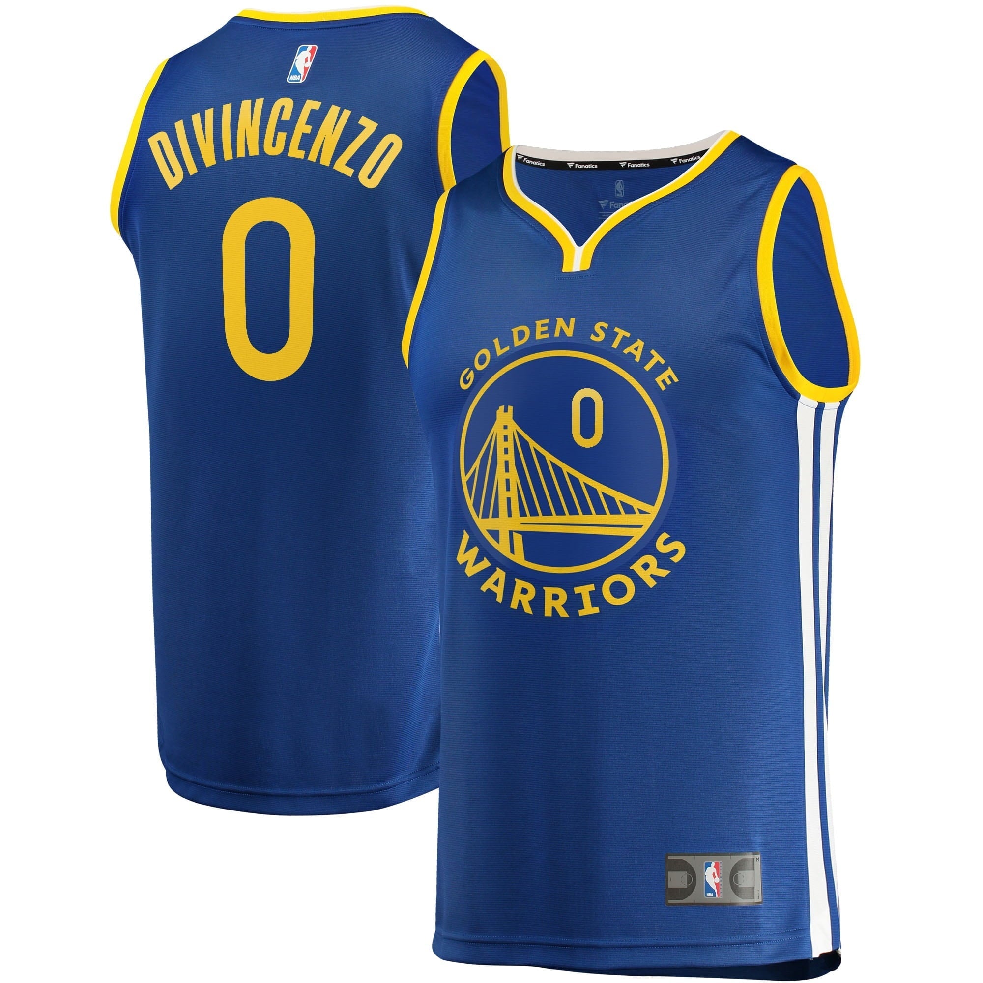 Men's Fanatics Branded Donte DiVincenzo Blue Golden State Warriors 2022/23 Fast Break Replica Player Jersey - Icon - vstockx