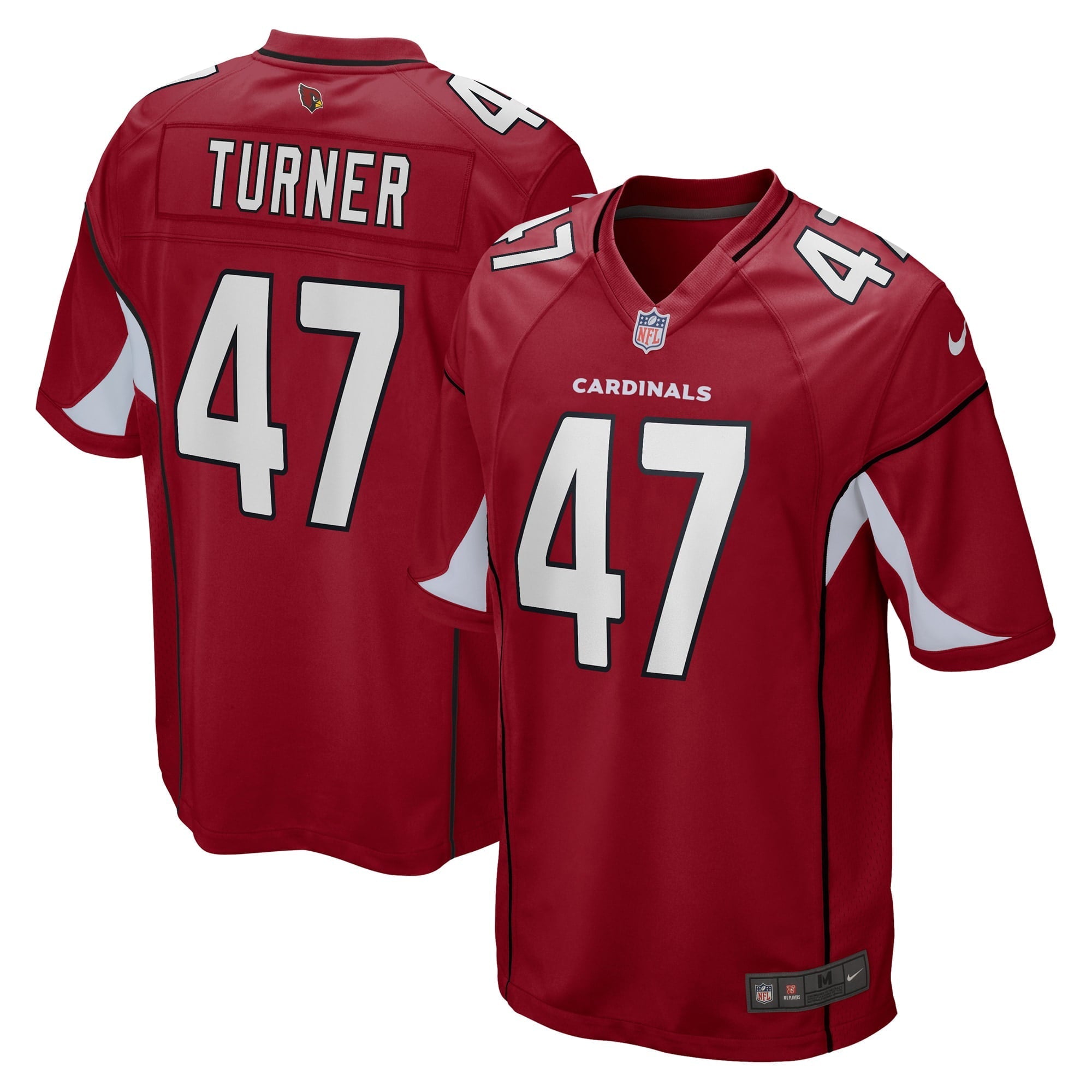Men's Nike Ezekiel Turner Cardinal Arizona Cardinals Game Jersey - vstockx