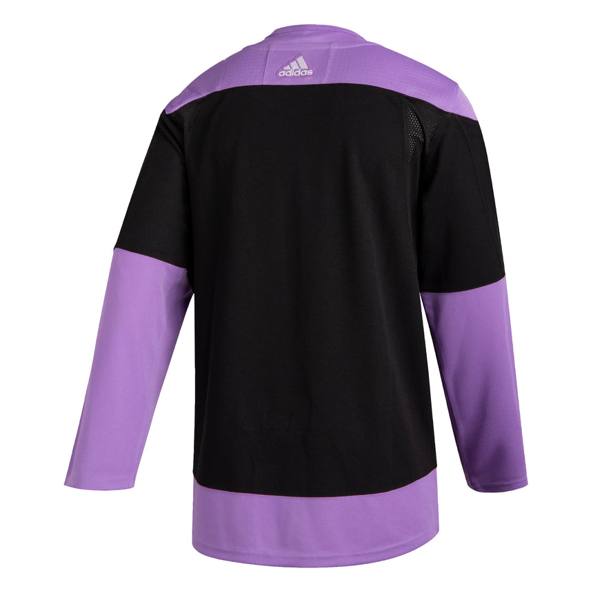Men's Chicago Blackhawks Adidas Black/Lavendar 2019 Hockey Fights Cancer Authentic Blank Jersey - vstockx