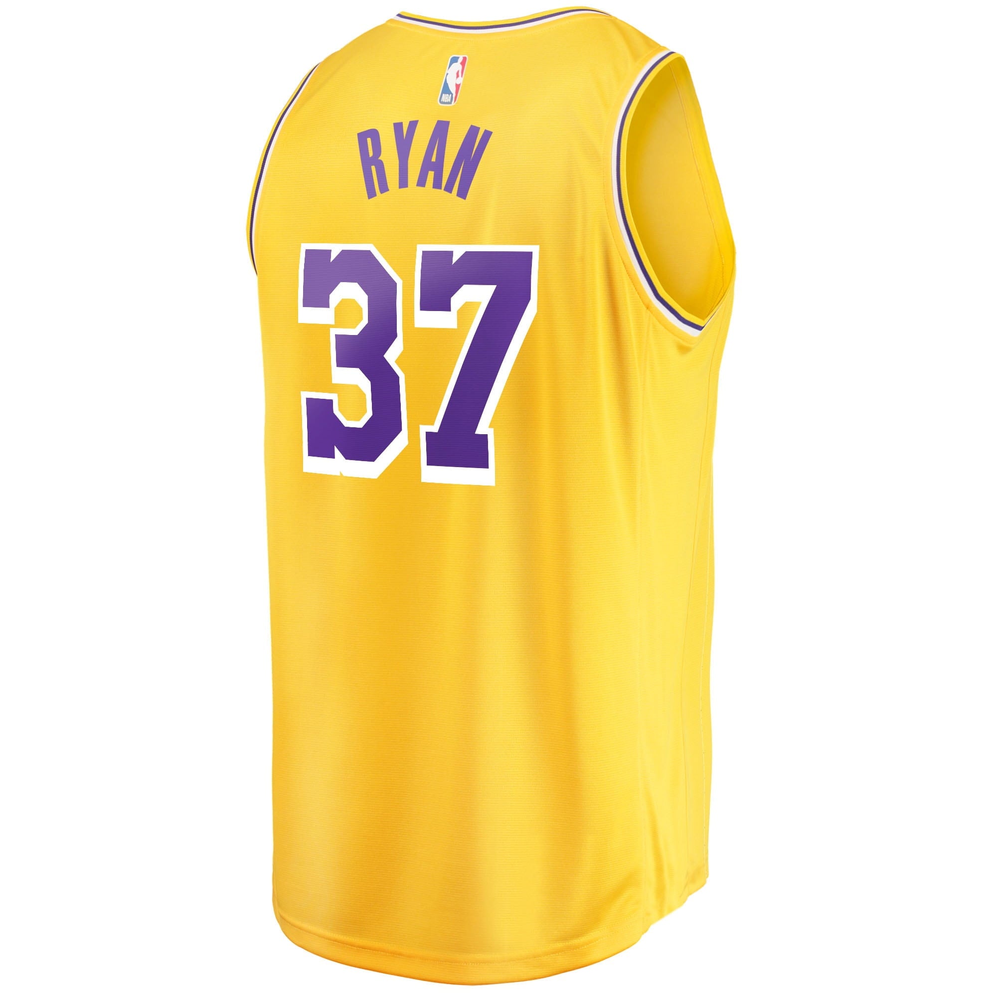 Men's Fanatics Branded Matt Ryan Gold Los Angeles Lakers Fast Break Replica Jersey - Icon Edition - vstockx