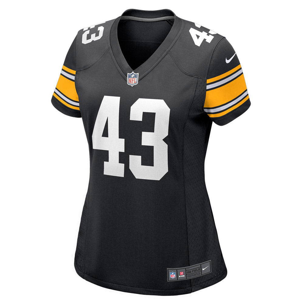 Women's Pittsburgh Steelers Troy Polamalu Retired Player Jersey Black - vstockx