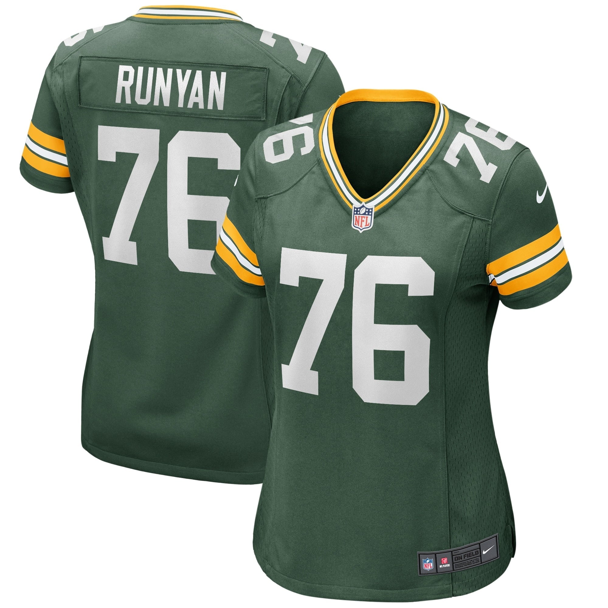 Women's Nike Jon Runyan Green Green Bay Packers Game Jersey - vstockx