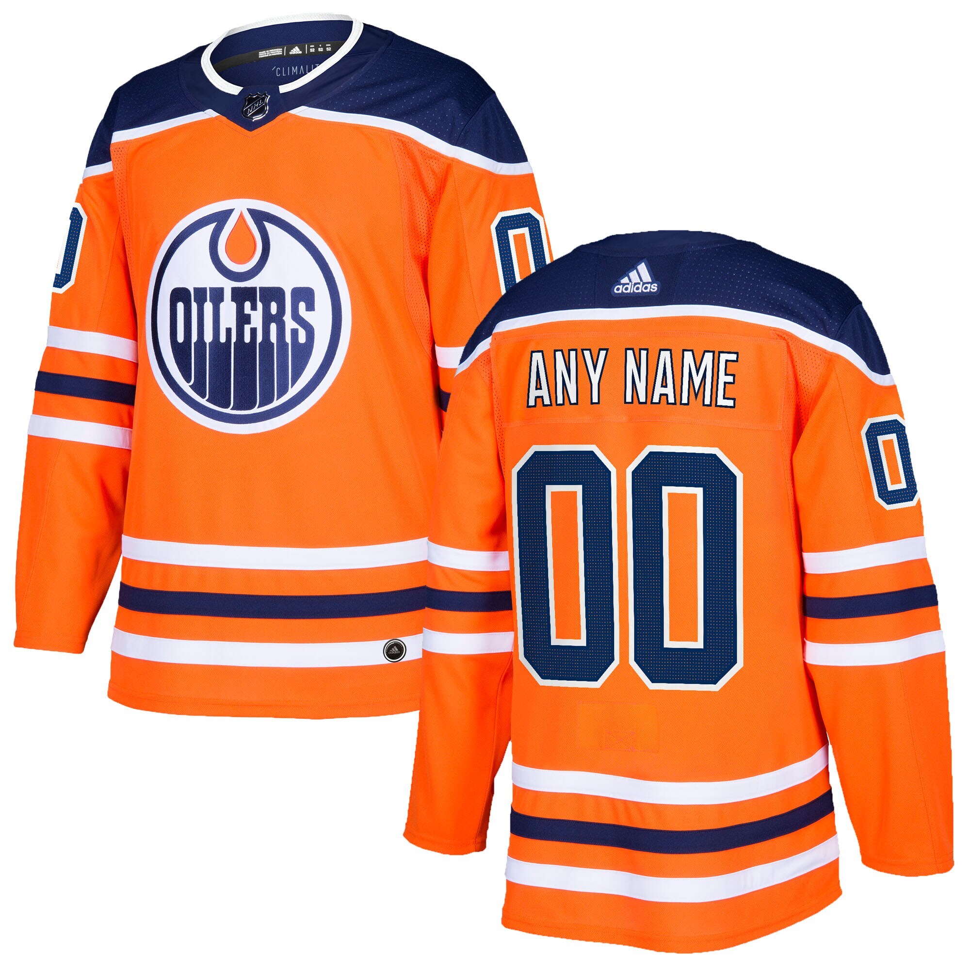 Edmonton Oilers adidas Authentic Custom Jersey - Orange - vstockx