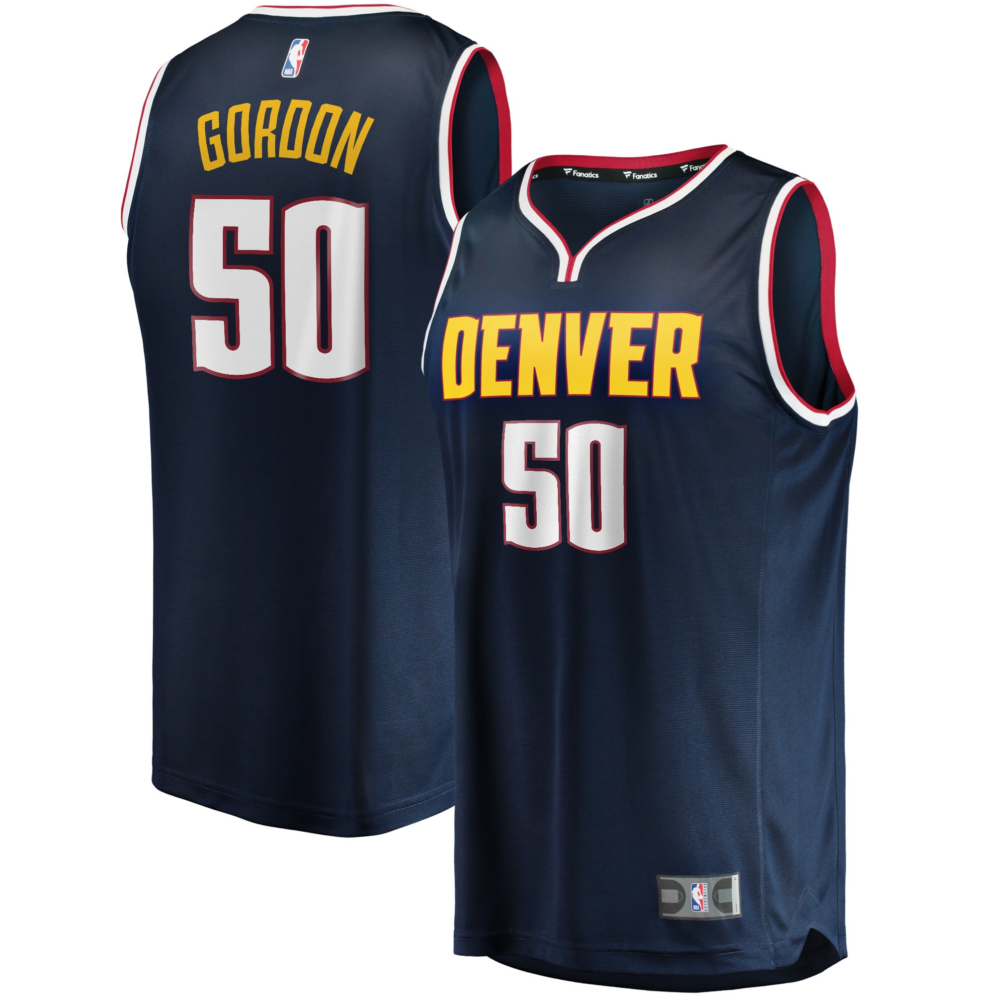 Aaron Gordon Denver Nuggets Fanatics Branded 2020/21 Fast Break Road Replica Jersey - Icon Edition - Navy - vstockx