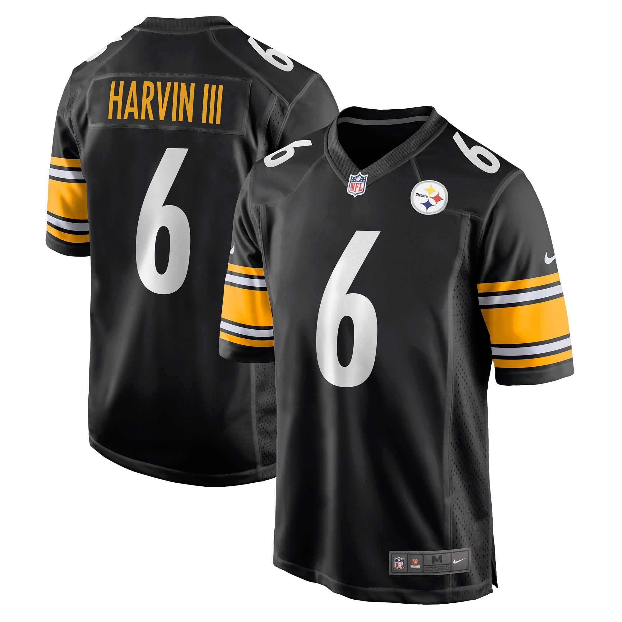 Men's Nike Pressley Harvin III Black Pittsburgh Steelers Game Jersey - vstockx