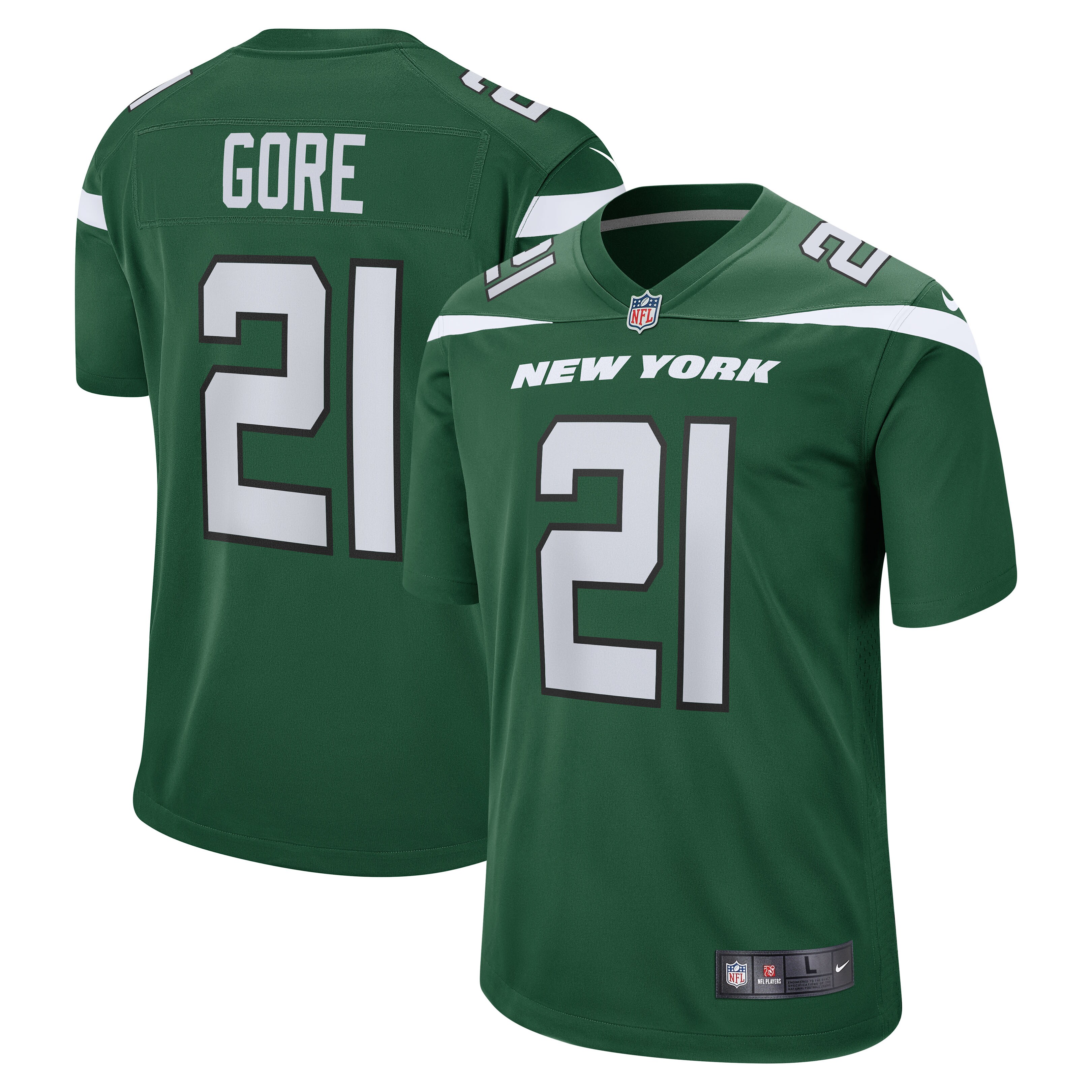 Frank Gore New York Jets Nike Team Game Jersey - Gotham Green - vstockx