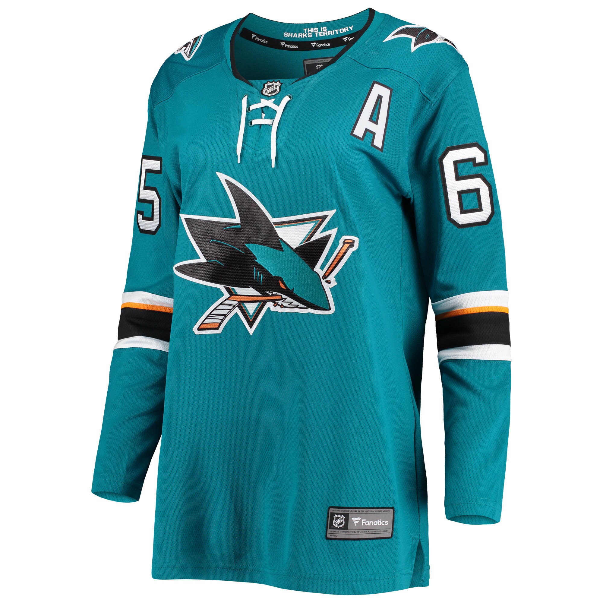 Erik Karlsson San Jose Sharks Fanatics Branded Women's Breakaway Home Team Player Jersey - Teal - vstockx