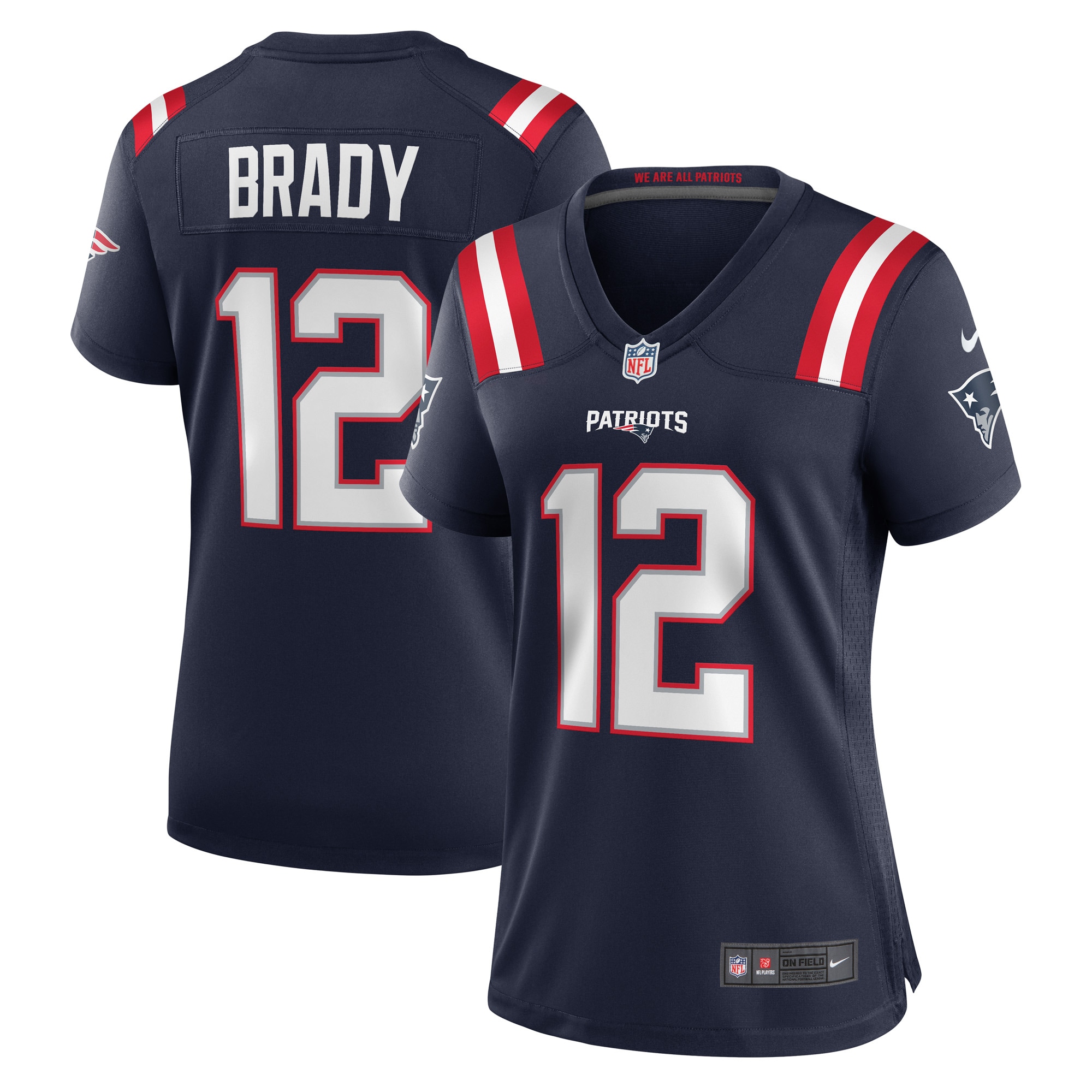 Tom Brady New England Patriots Nike Women's Retired Game Jersey - Navy - vstockx