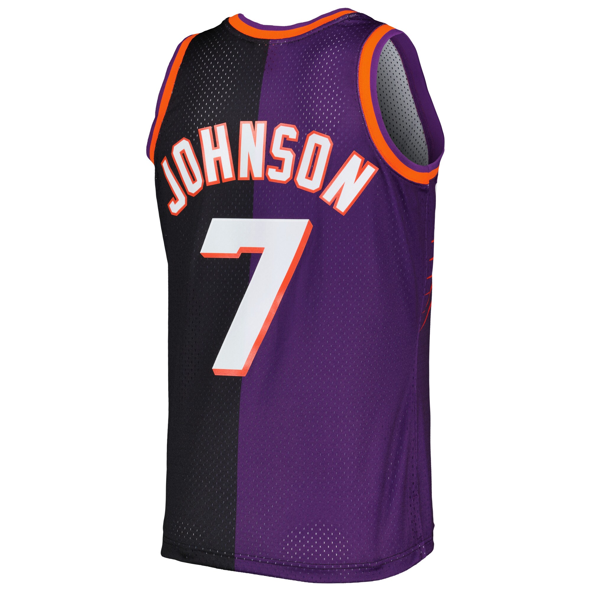 Kevin Johnson Phoenix Suns Mitchell & Ness Hardwood Classics 1996/97 Split Swingman Jersey - Purple/Black - vstockx