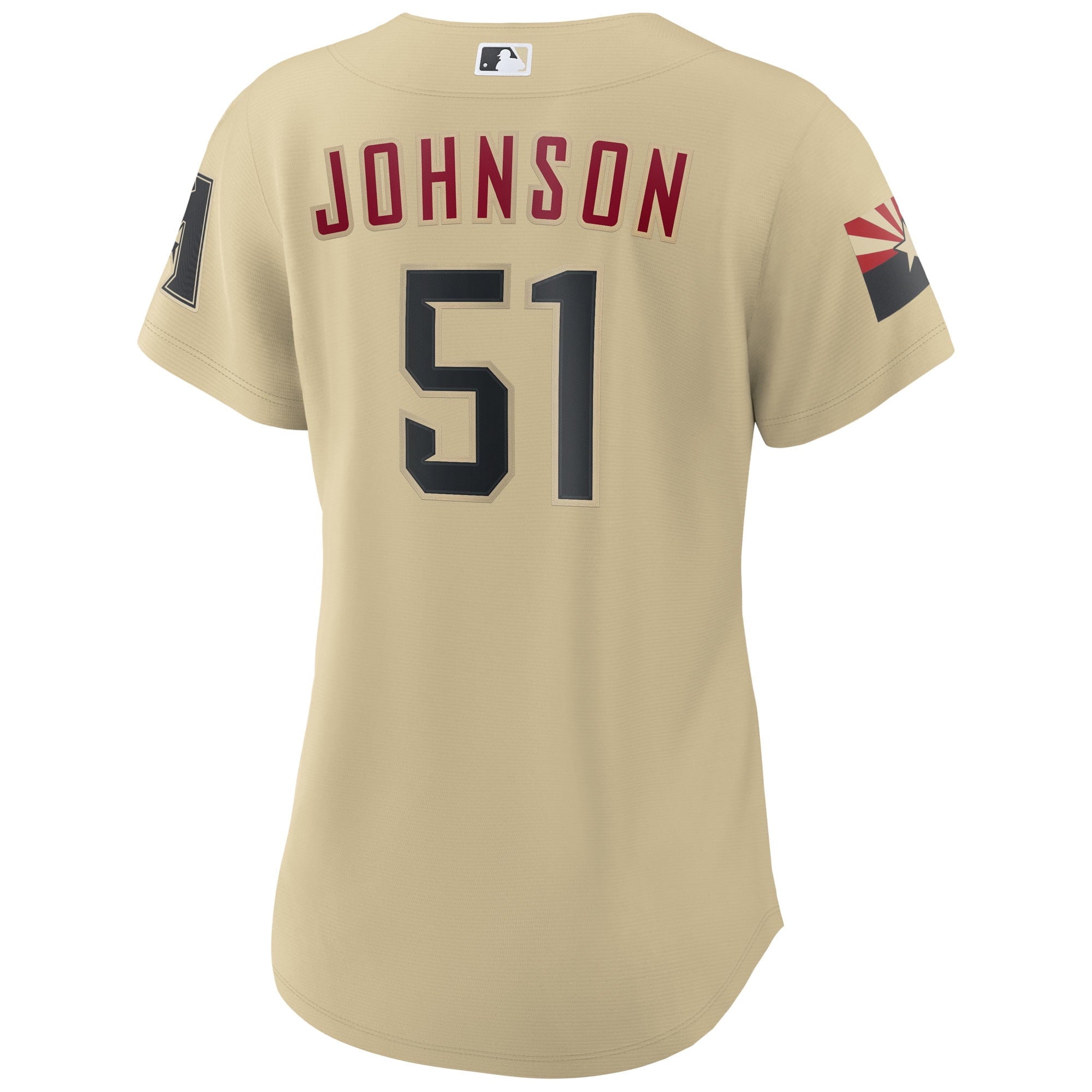 Women's Nike Randy Johnson Sand Arizona Diamondbacks City Connect Replica Player Jersey - vstockx