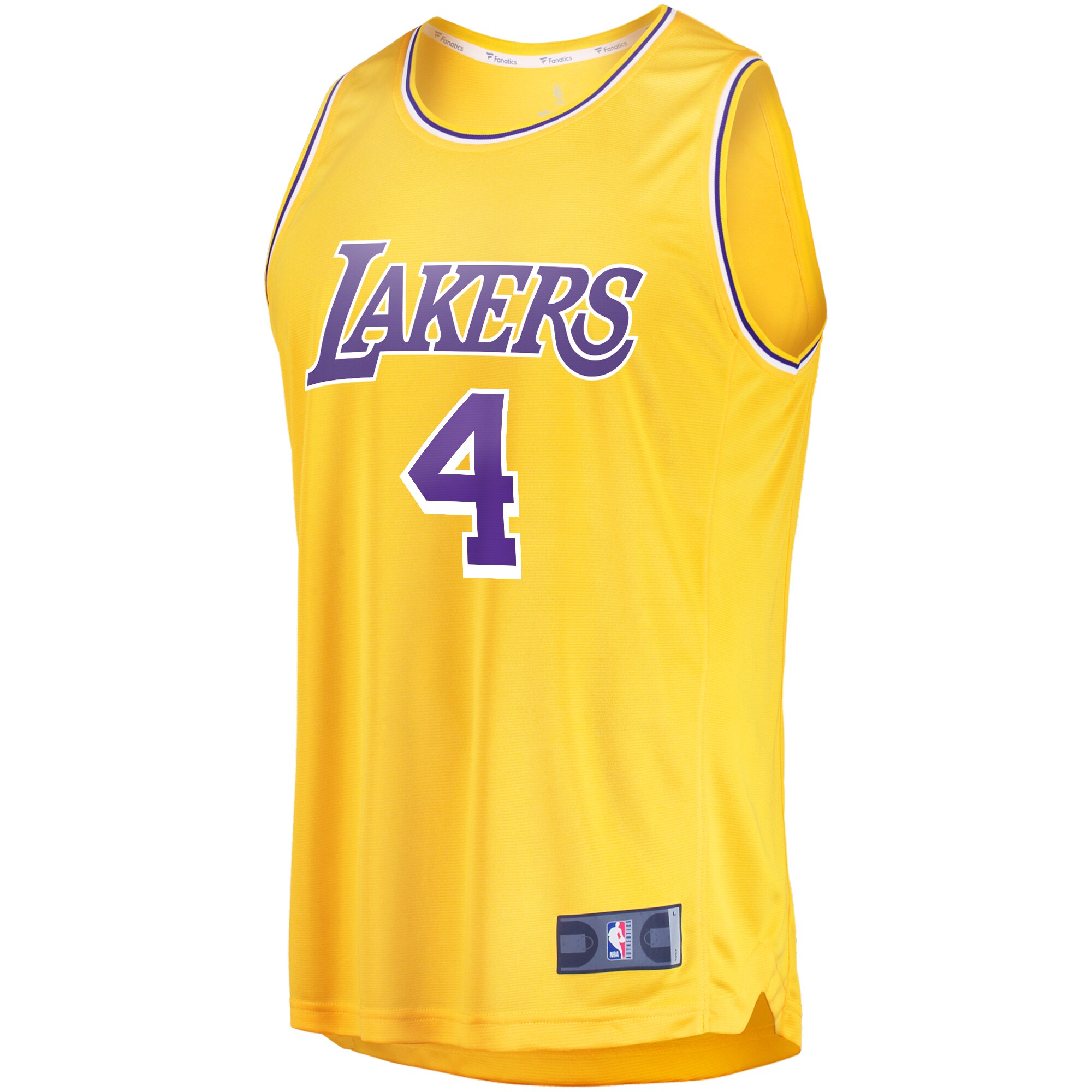 Lonnie Walker Los Angeles Lakers Fanatics Branded Fast Break Replica Jersey - Icon Edition - Gold - vstockx