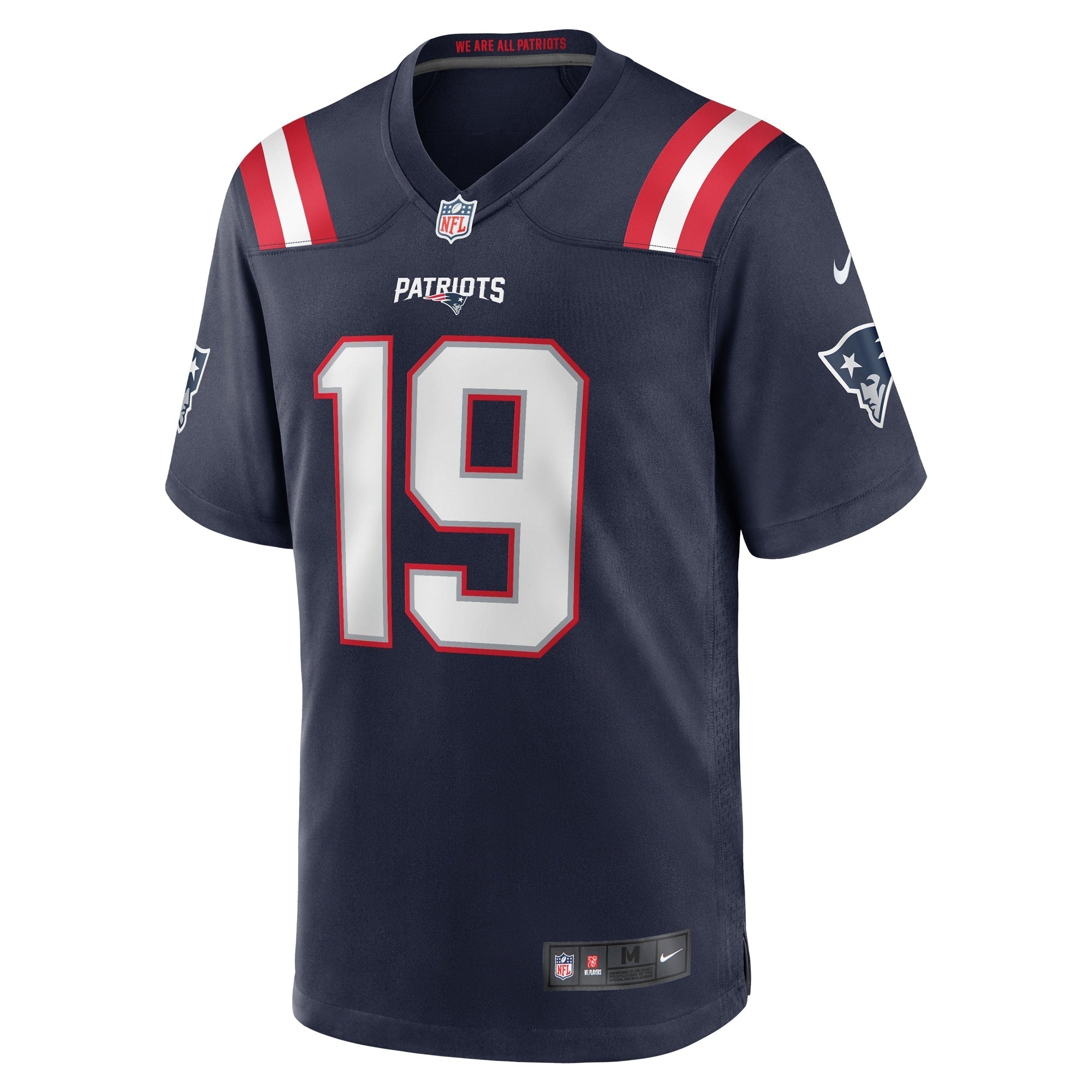 Men's Nike Garrett Gilbert Navy New England Patriots Home Game Player Jersey - vstockx