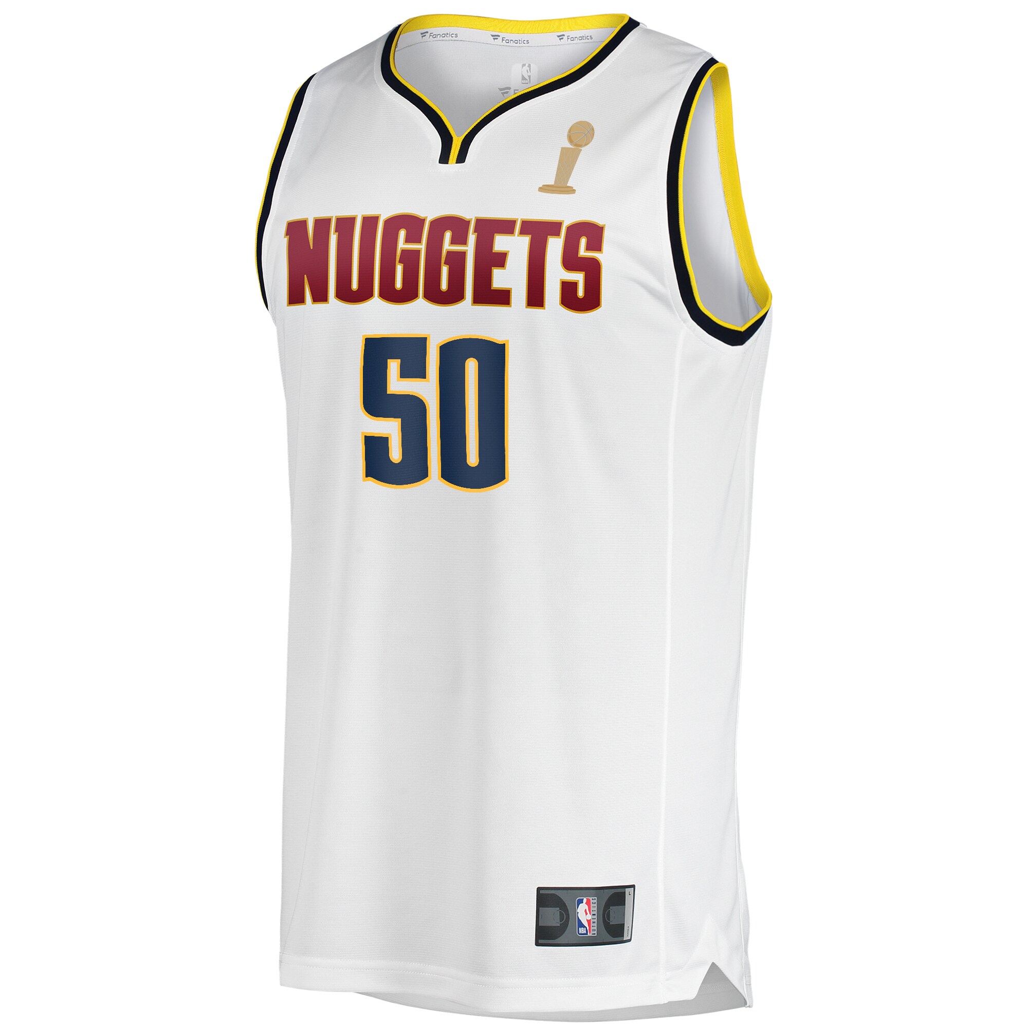 Aaron Gordon Denver Nuggets Fanatics Branded Youth White 2023 NBA Finals Champions Fast Break Player Jersey - Association Edition - vstockx