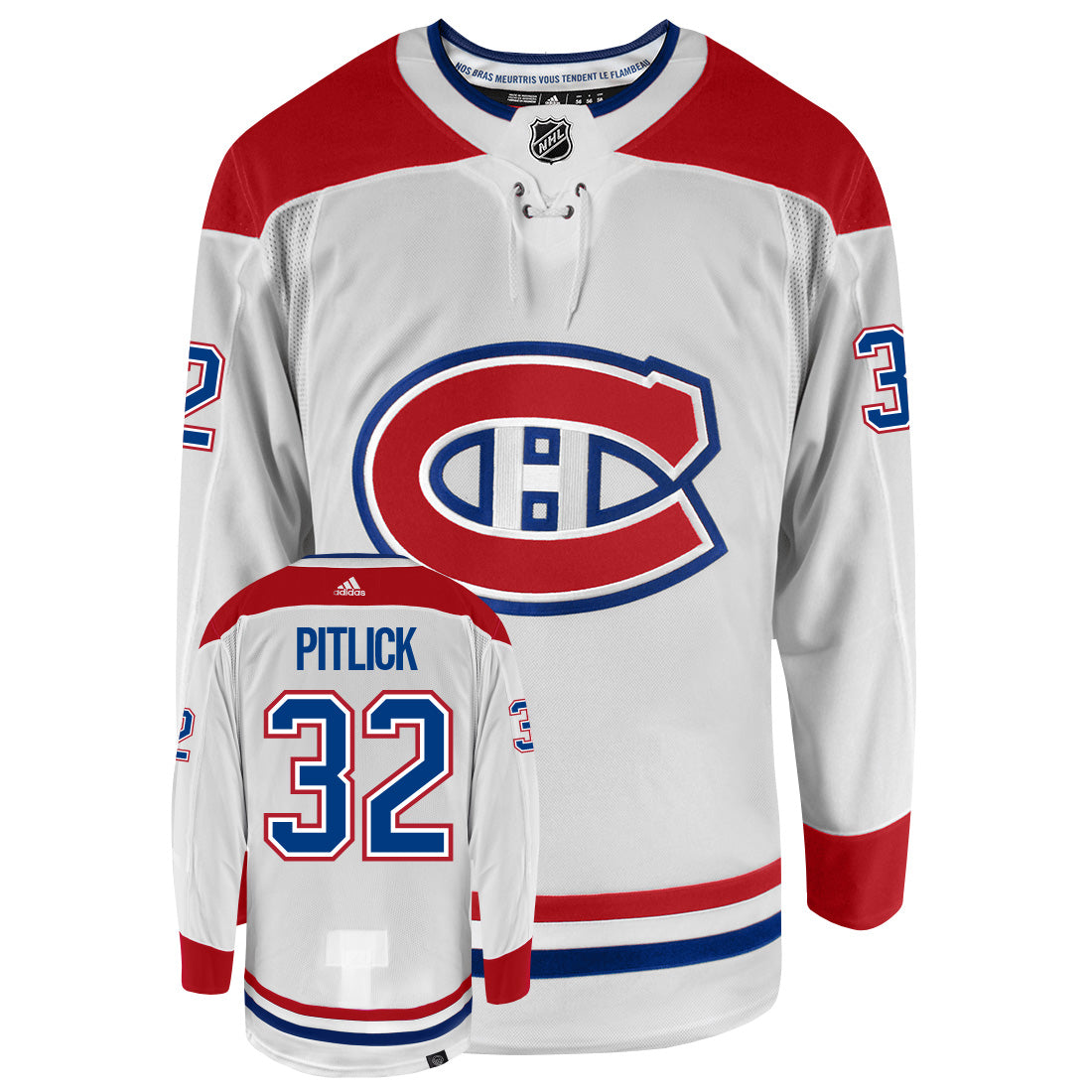 Rem Pitlick Montreal Canadiens Adidas Primegreen Authentic NHL Hockey Jersey - vstockx