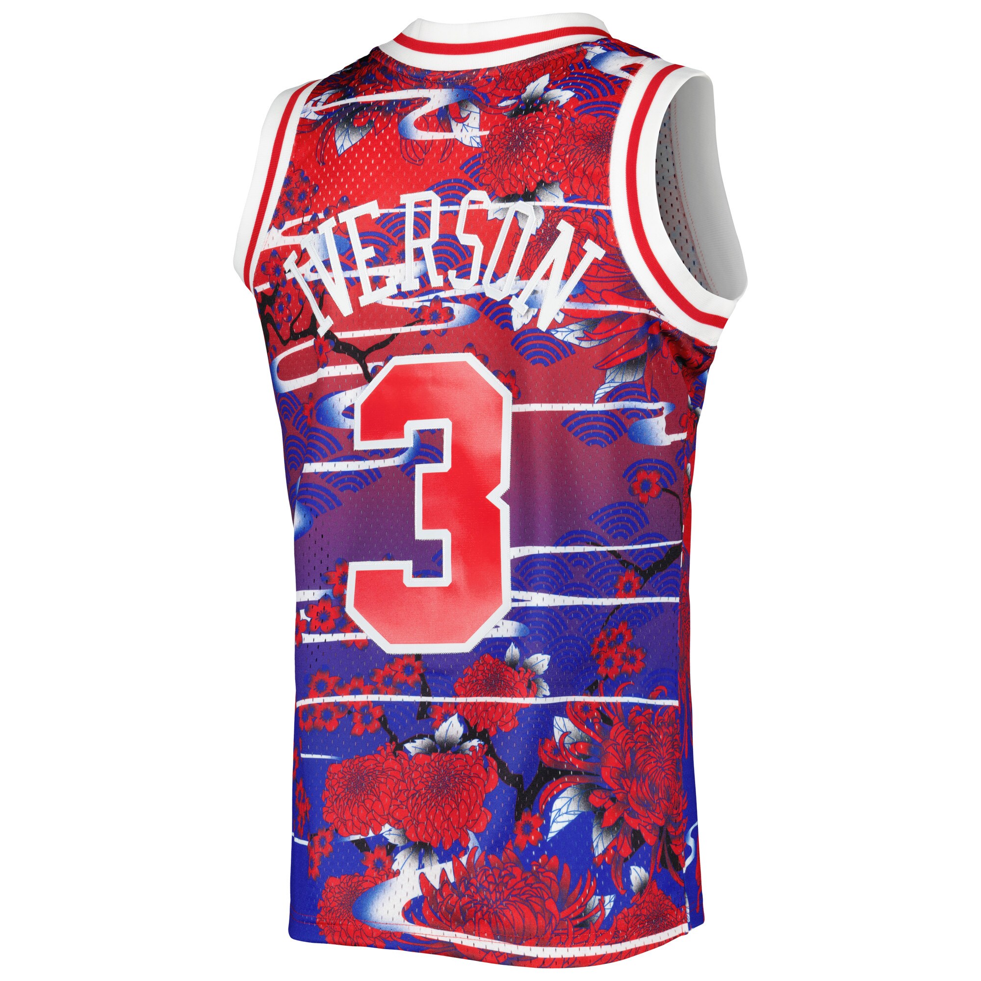 Allen Iverson Philadelphia 76ers Mitchell & Ness Hardwood Classics Lunar New Year Swingman Jersey - Red - vstockx