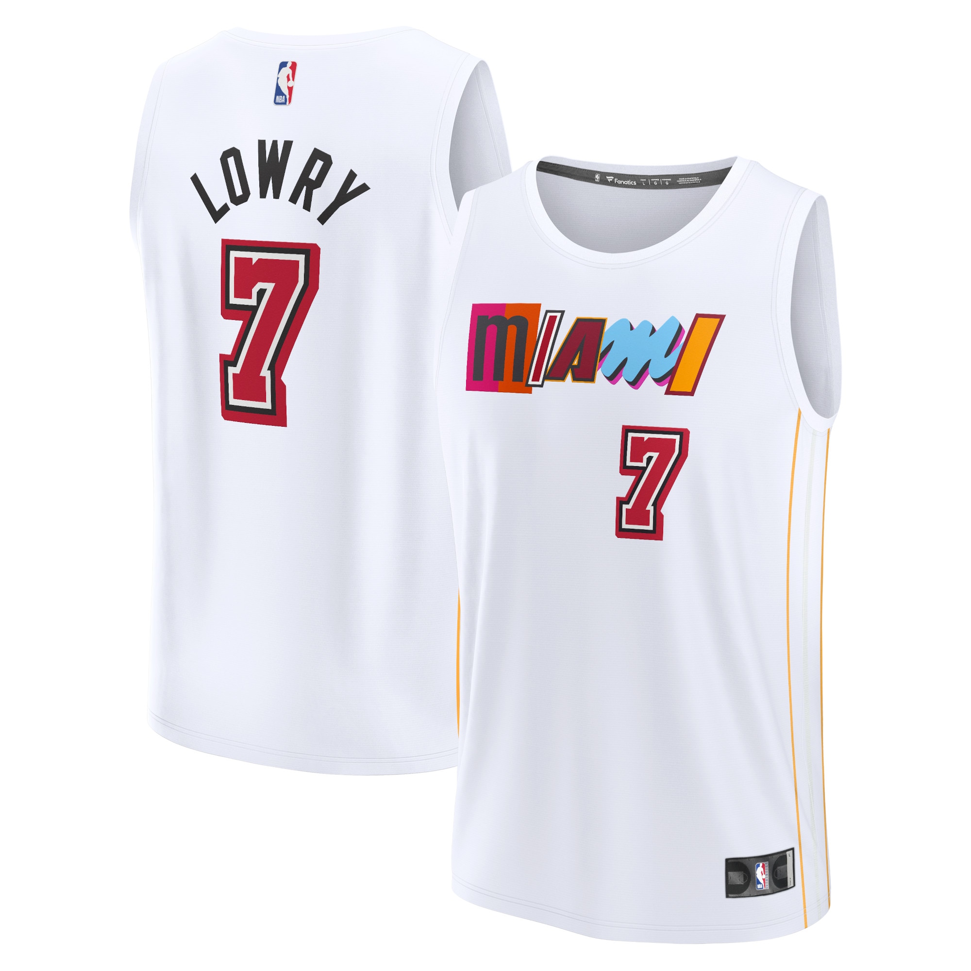 Kyle Lowry Miami Heat Fanatics Branded 2022/23 Fastbreak Jersey - City Edition - White - vstockx