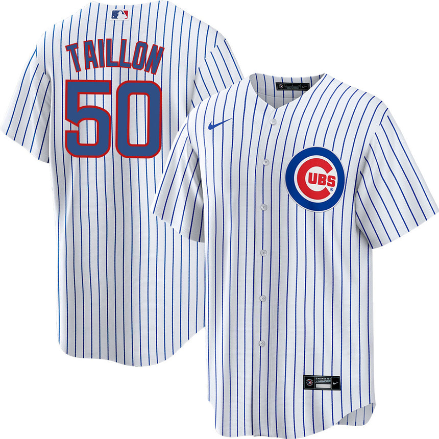 Men's Jameson Taillon Chicago Cubs White Home Premium Stitch Replica Jersey - vstockx