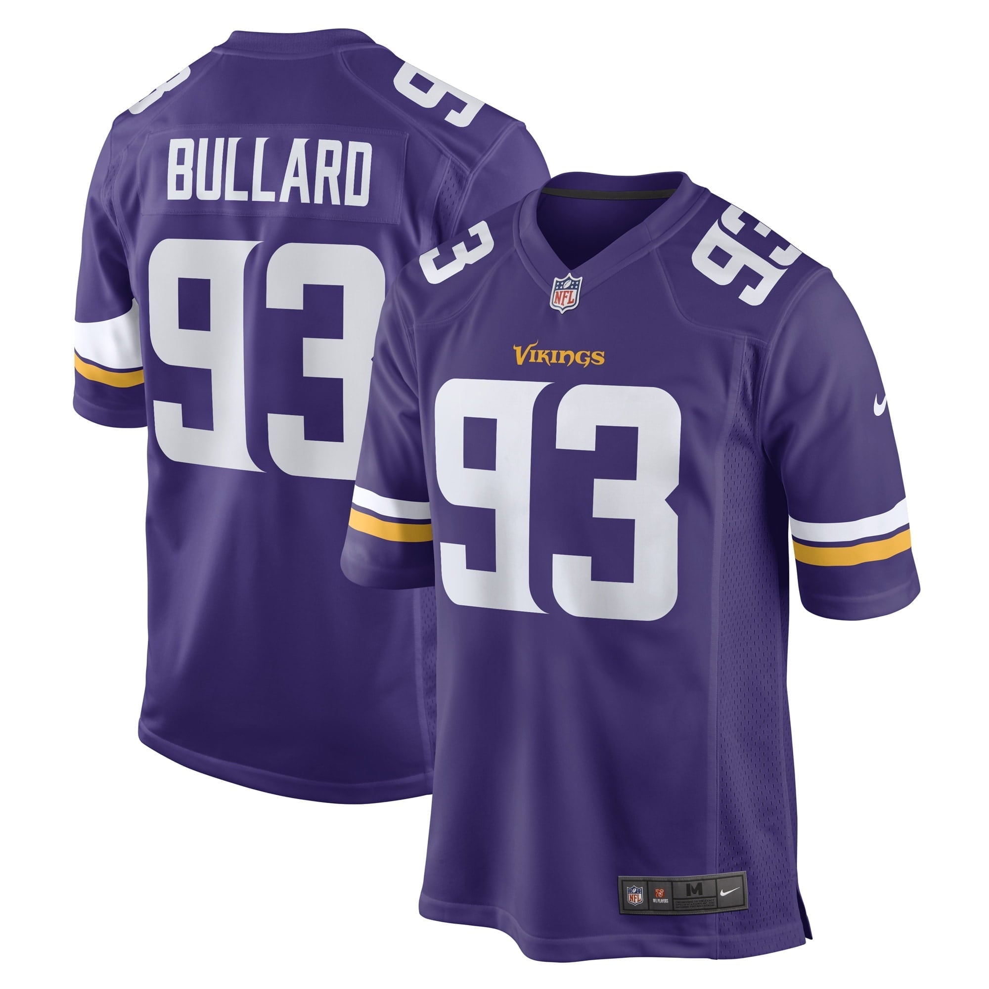 Men's Nike Jonathan Bullard Purple Minnesota Vikings Game Player Jersey - vstockx