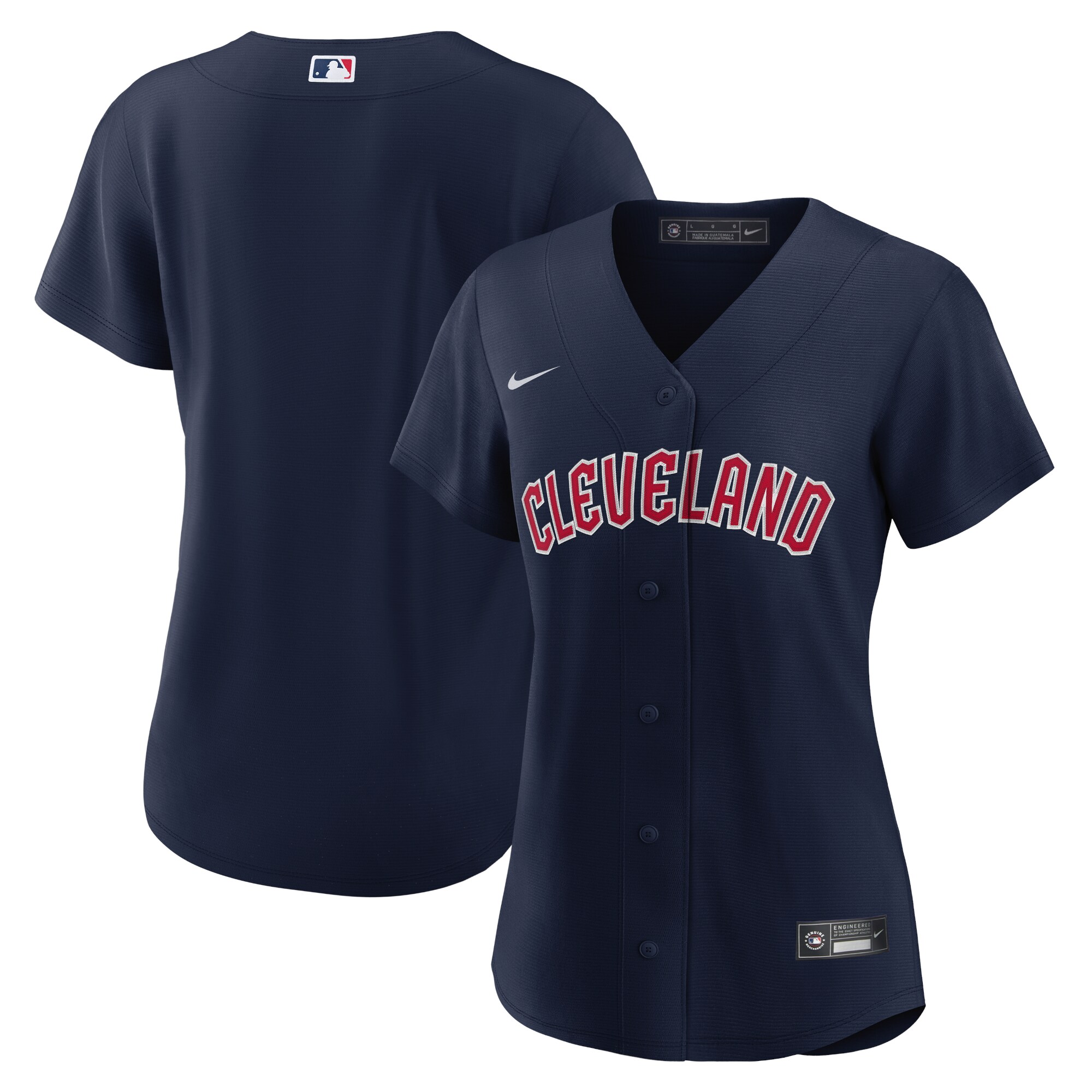 Cleveland Guardians Nike Women's Alternate Official Replica Jersey - Navy - vstockx