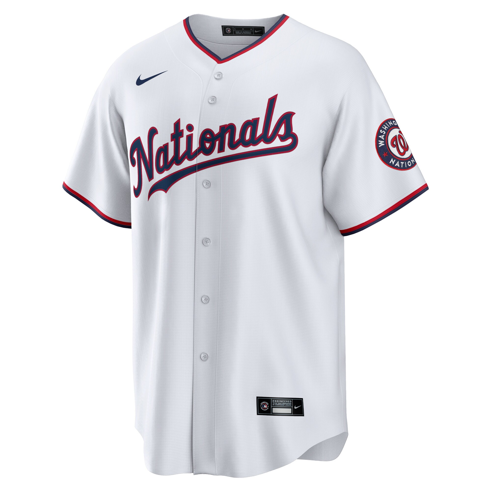 Washington Nationals Nike Home Blank Replica Jersey - White - vstockx