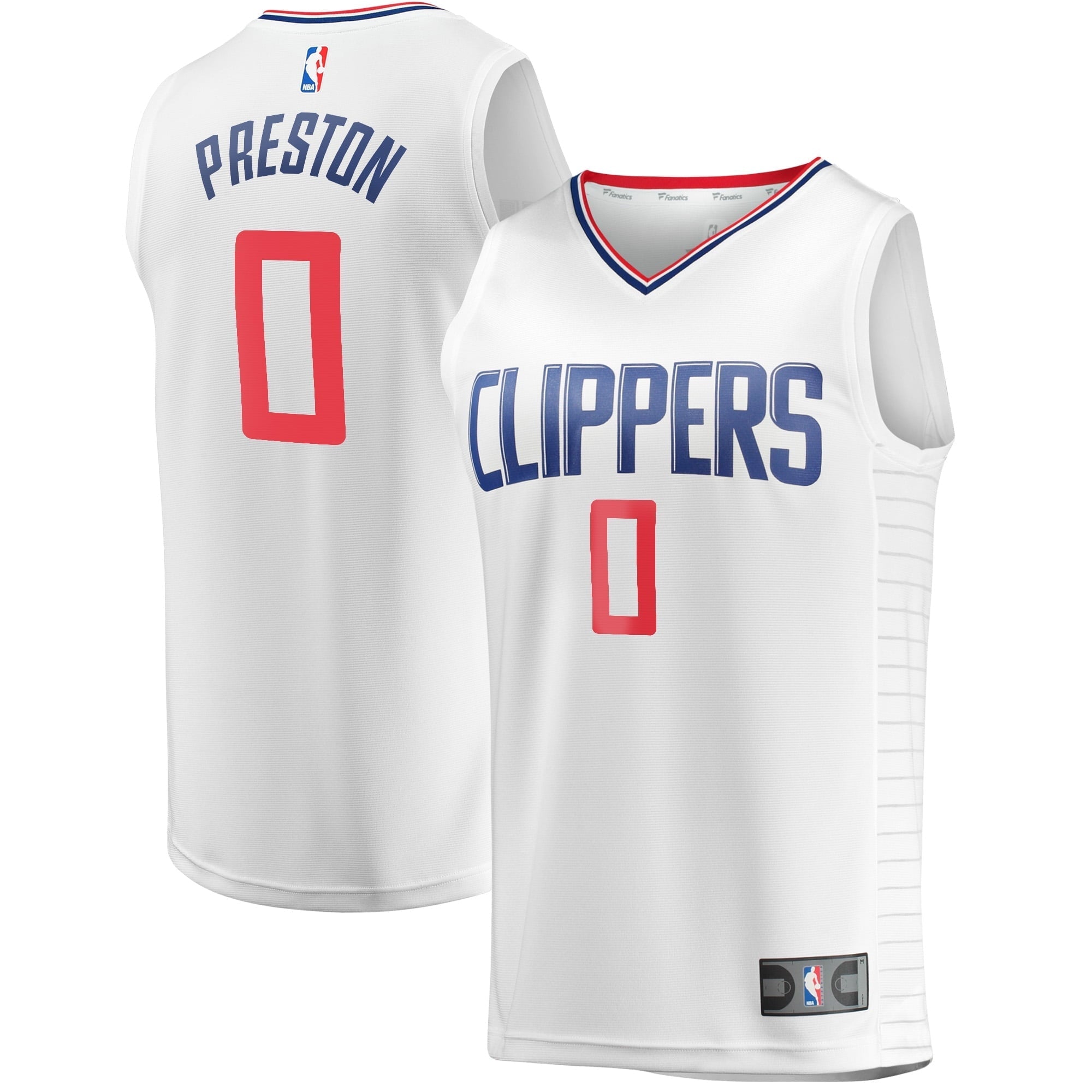 Men's Fanatics Branded Jason Preston White LA Clippers Fast Break Player Jersey - Association Edition - vstockx