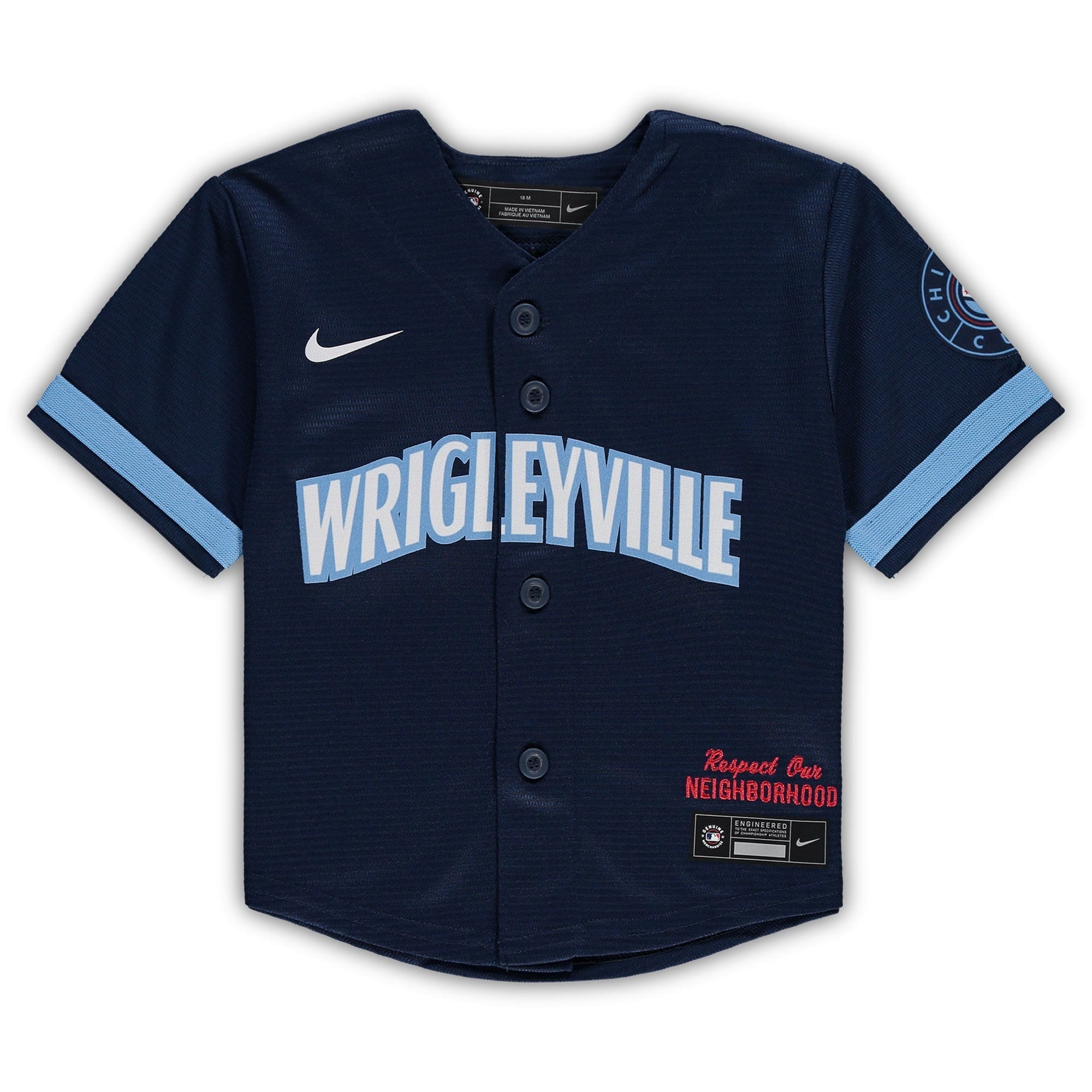 Infant Nike Navy Chicago Cubs MLB City Connect Replica Jersey - vstockx