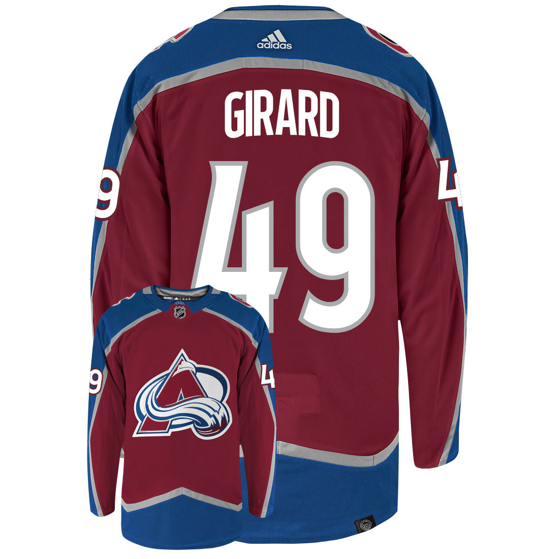 Samuel Girard Colorado Avalanche Adidas Primegreen Authentic NHL Hockey Jersey - vstockx