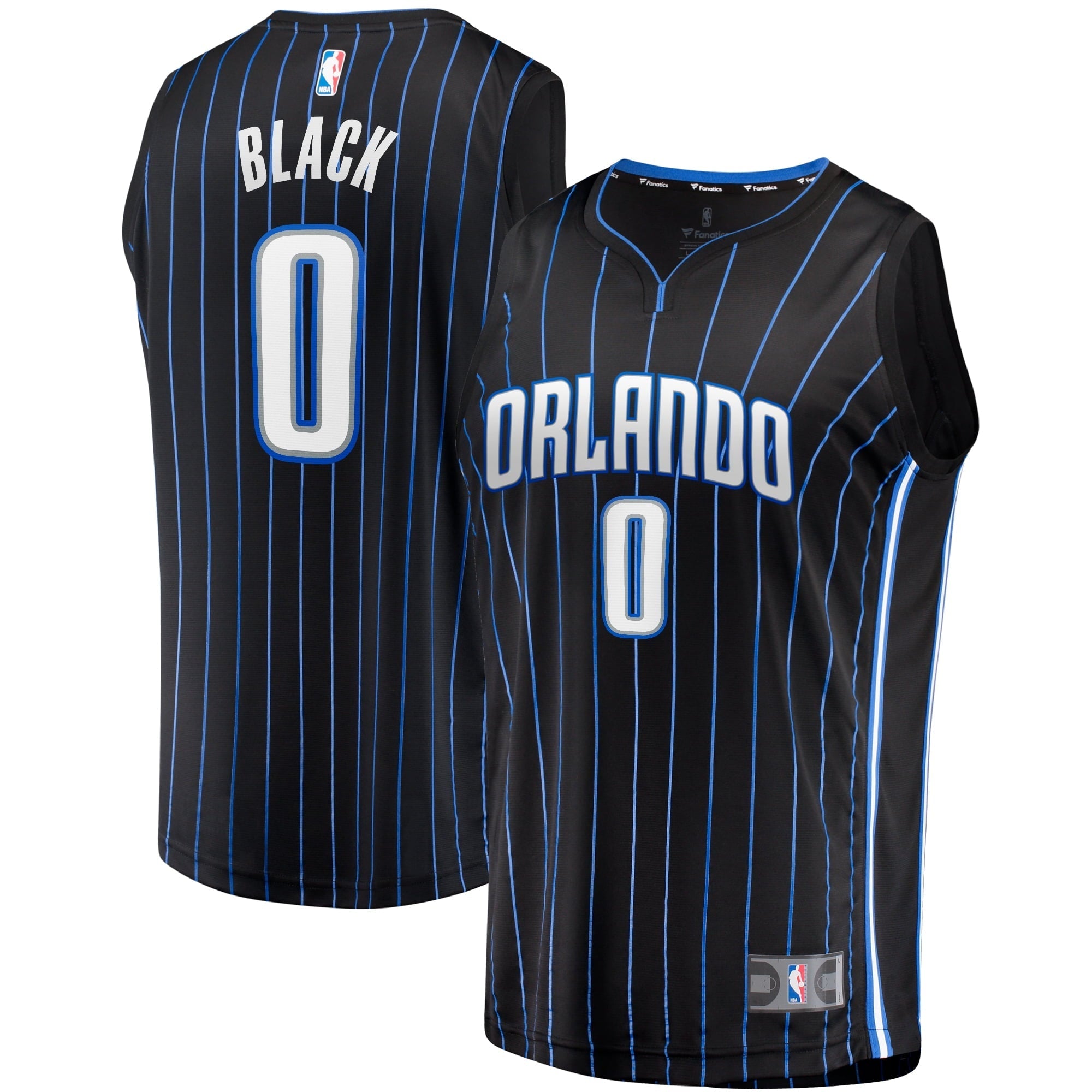 Men's Fanatics Branded Anthony Black Black Orlando Magic 2023 NBA Draft First Round Pick Fast Break Replica Jersey - - vstockx