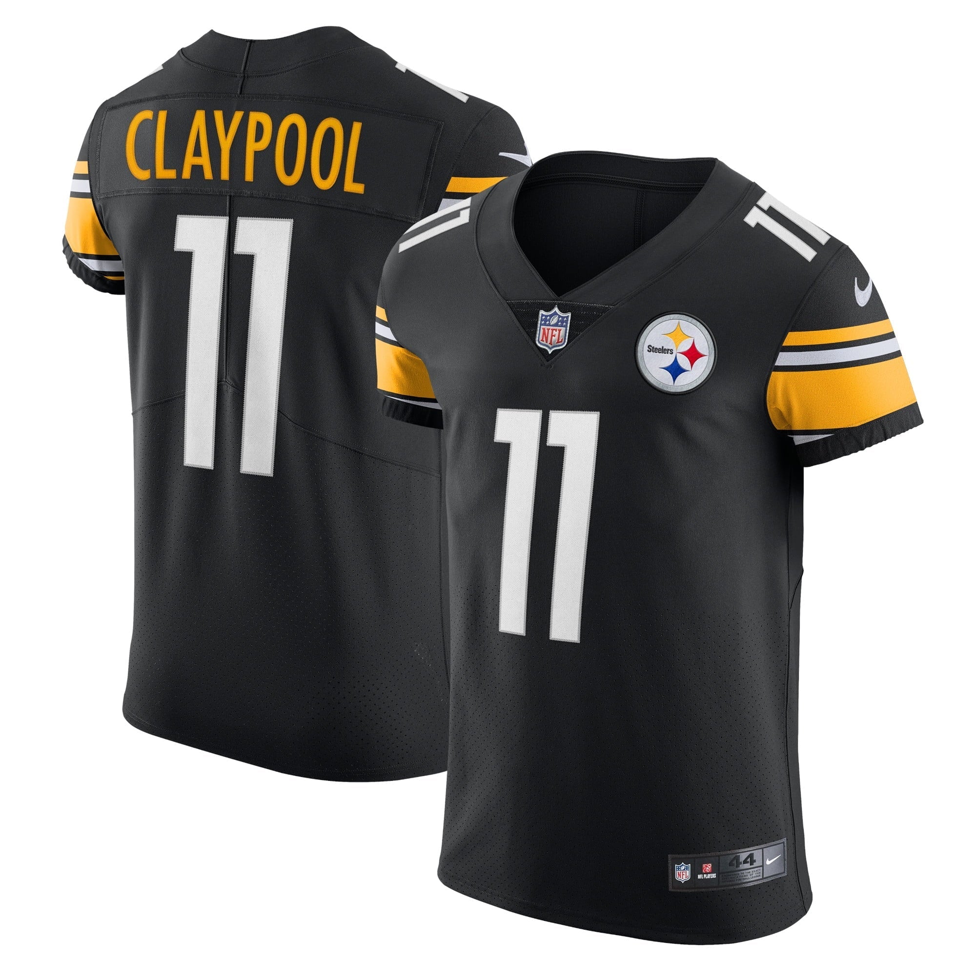 Men's Nike Chase Claypool Black Pittsburgh Steelers Vapor Elite Player Jersey - vstockx