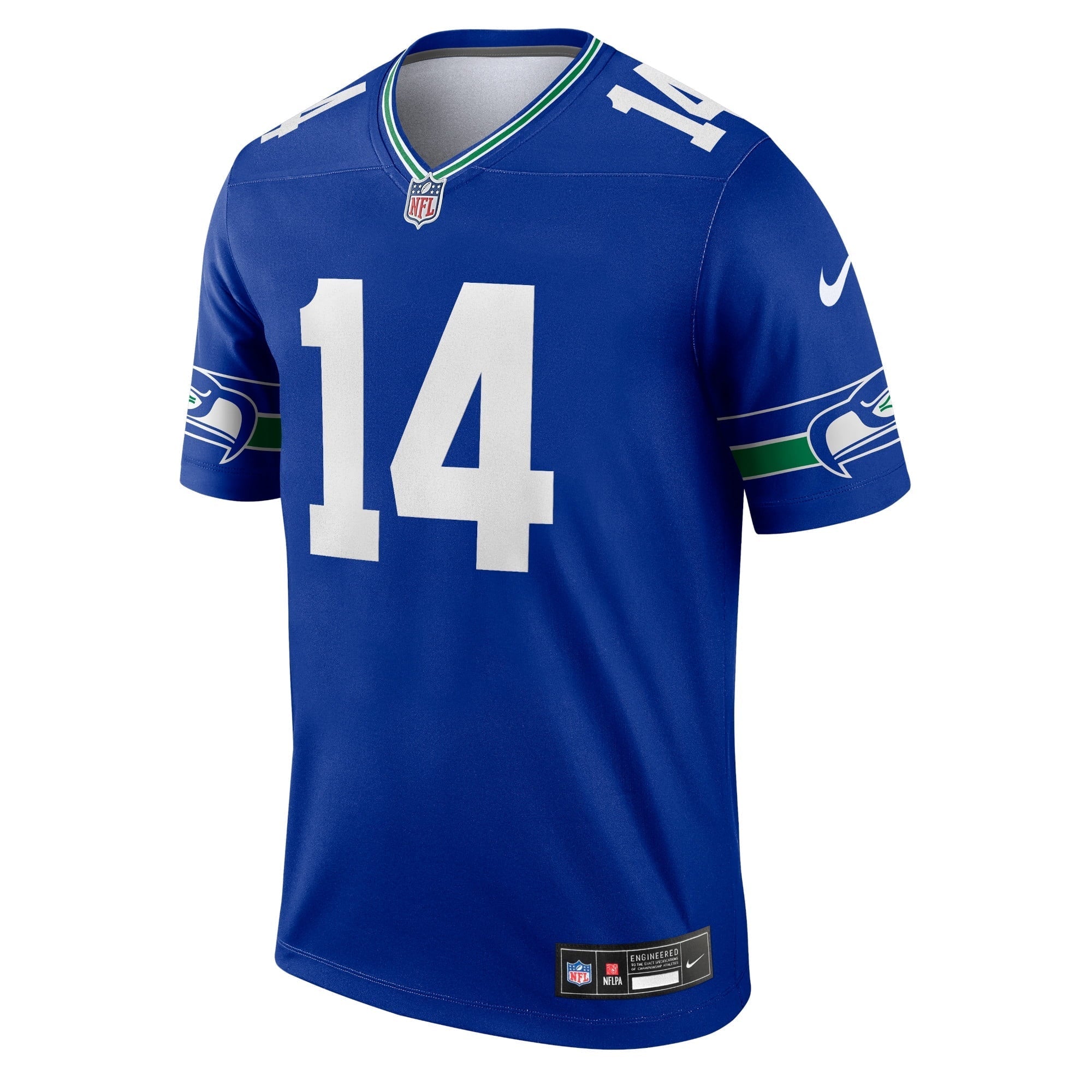 Men's Nike DK Metcalf Royal Seattle Seahawks Throwback Legend Player Jersey - vstockx