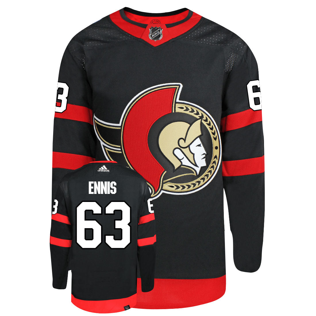 Tyler Ennis Ottawa Senators Adidas Primegreen Authentic NHL Hockey Jersey - vstockx