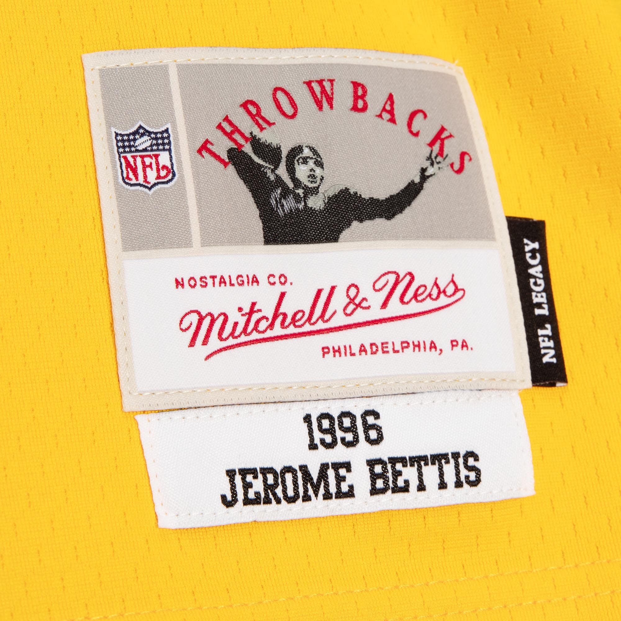 Jerome Bettis Pittsburgh Steelers Mitchell & Ness 1996 Split Legacy Replica Jersey - Black/Gold - vstockx