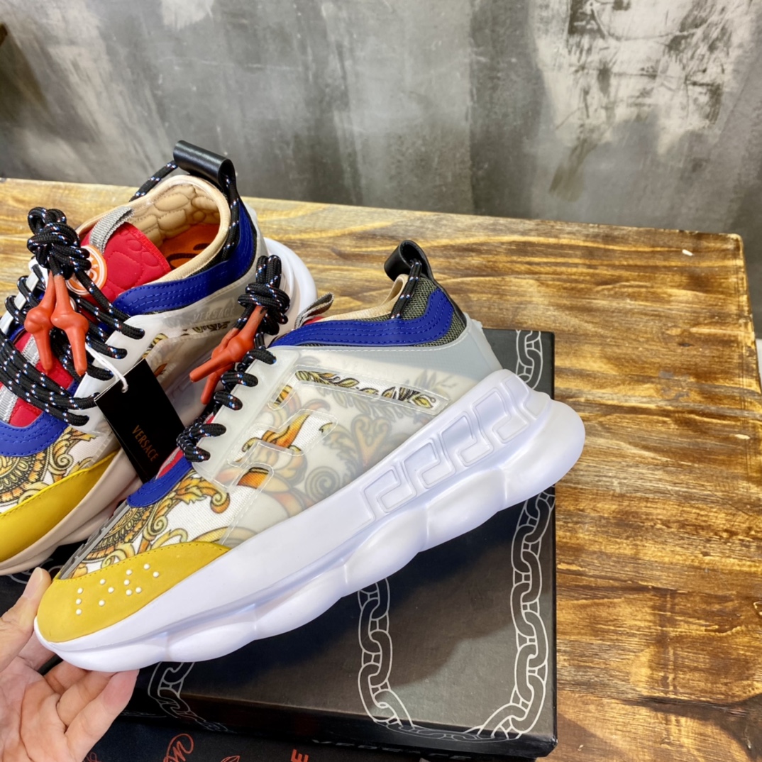 Versace Chain Reaction Multi-Color Rubber Suede - vstockx