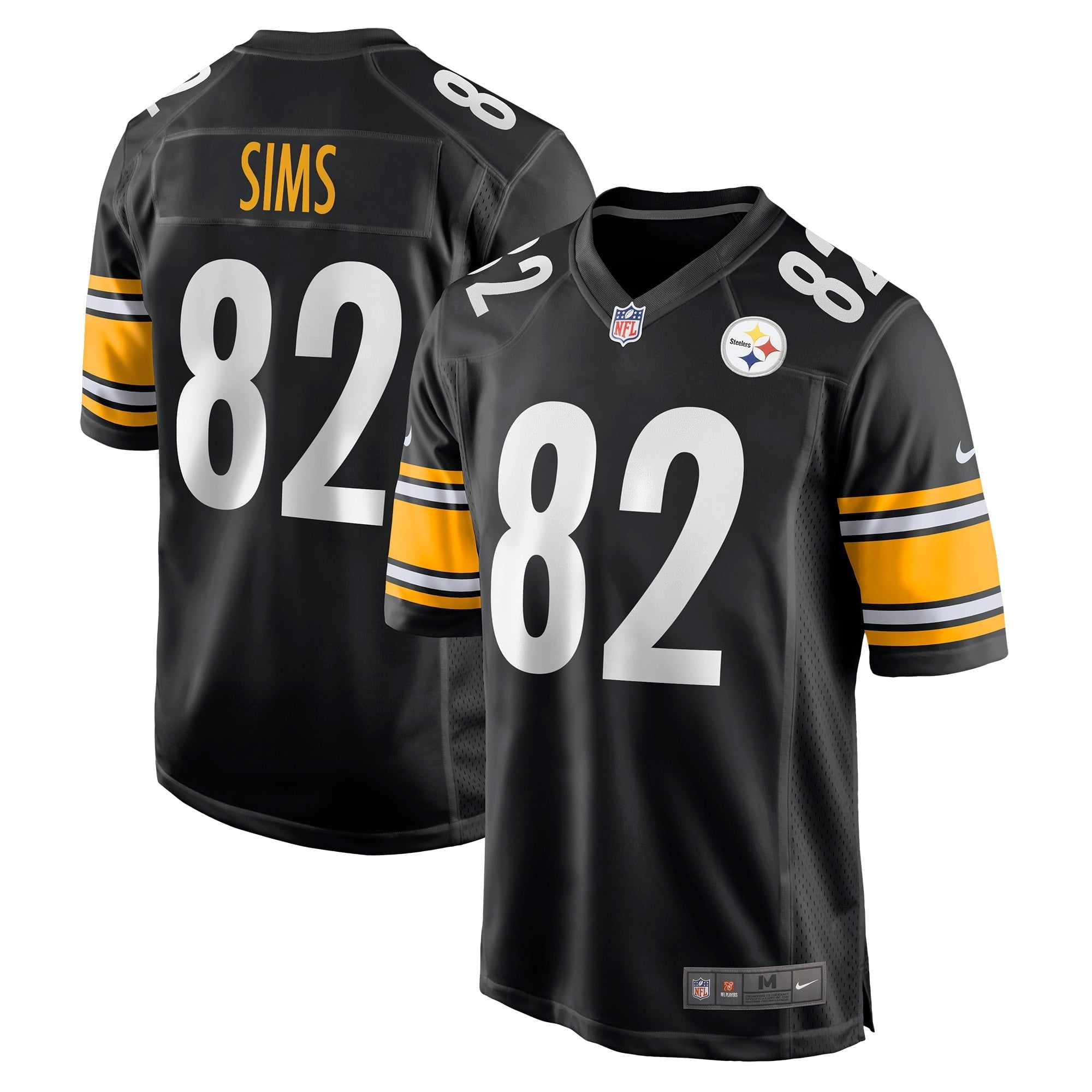 Men's Nike Steven Sims Black Pittsburgh Steelers Game Jersey - vstockx