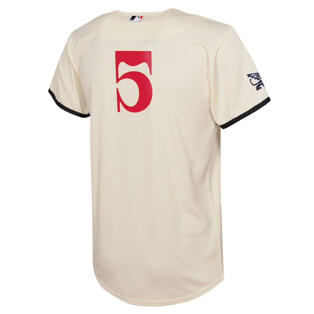 Youth Texas Rangers Corey Seager 2023 City Connect Replica Jersey - Cream - vstockx