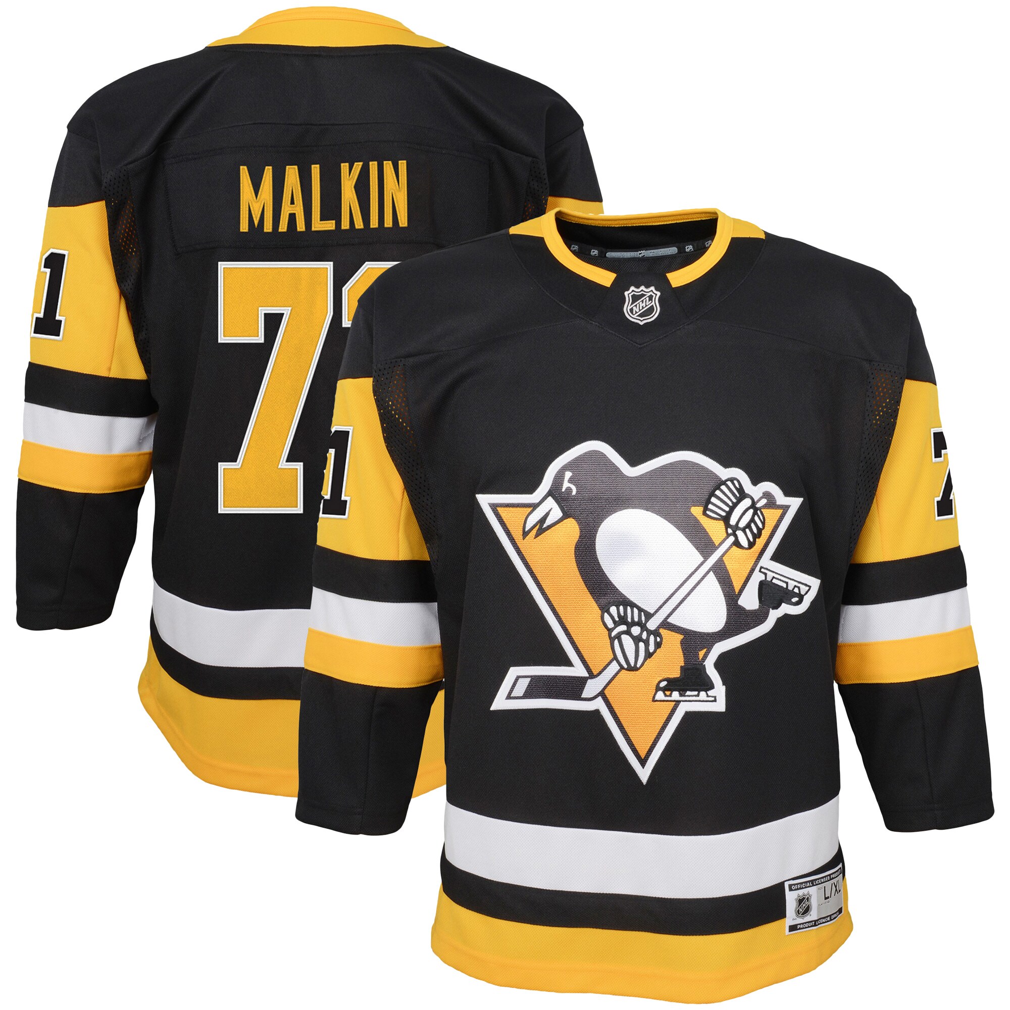 Evgeni Malkin Pittsburgh Penguins Youth Home Premier Player Jersey - Black - vstockx