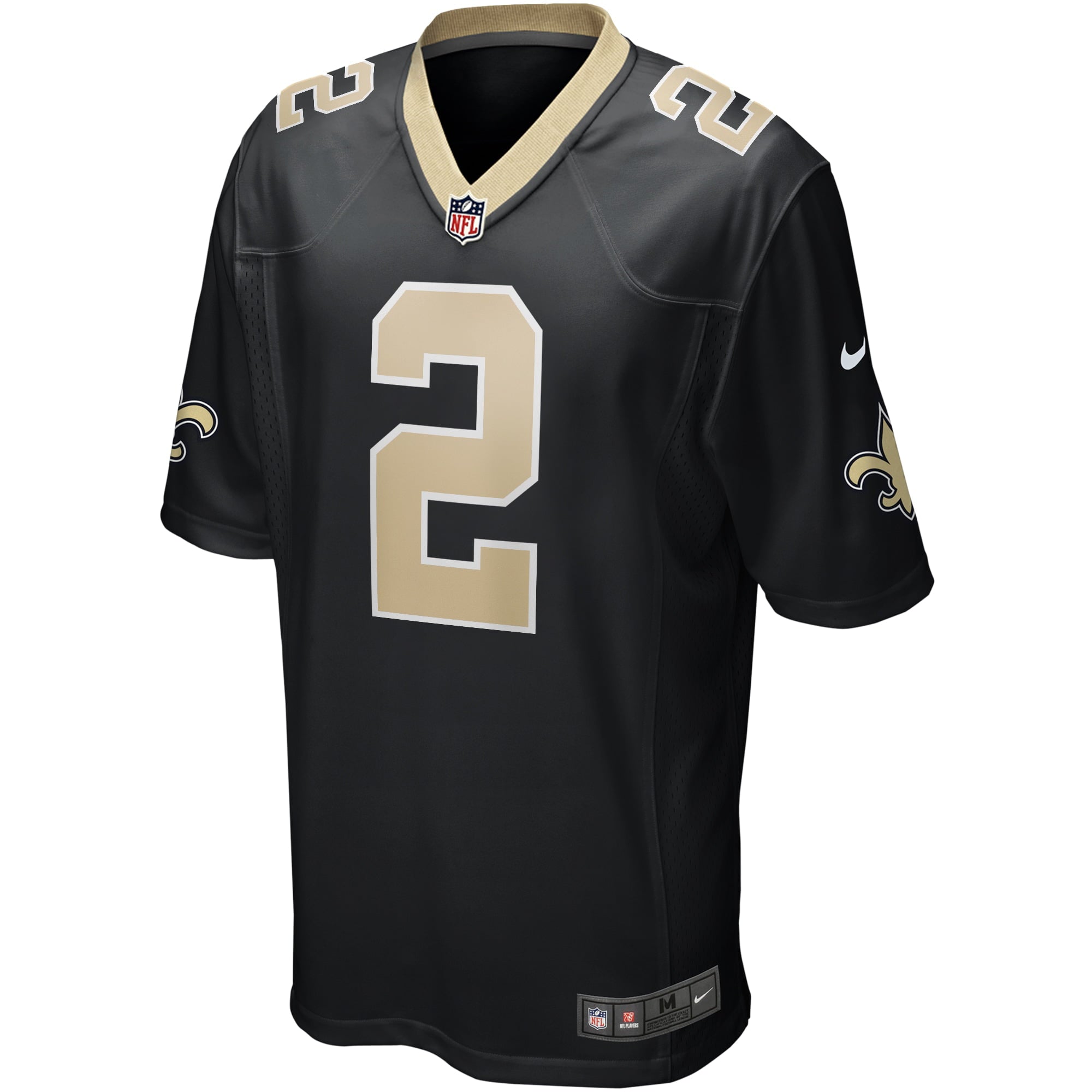 Men's Nike Jameis Winston Black New Orleans Saints Game Jersey - vstockx