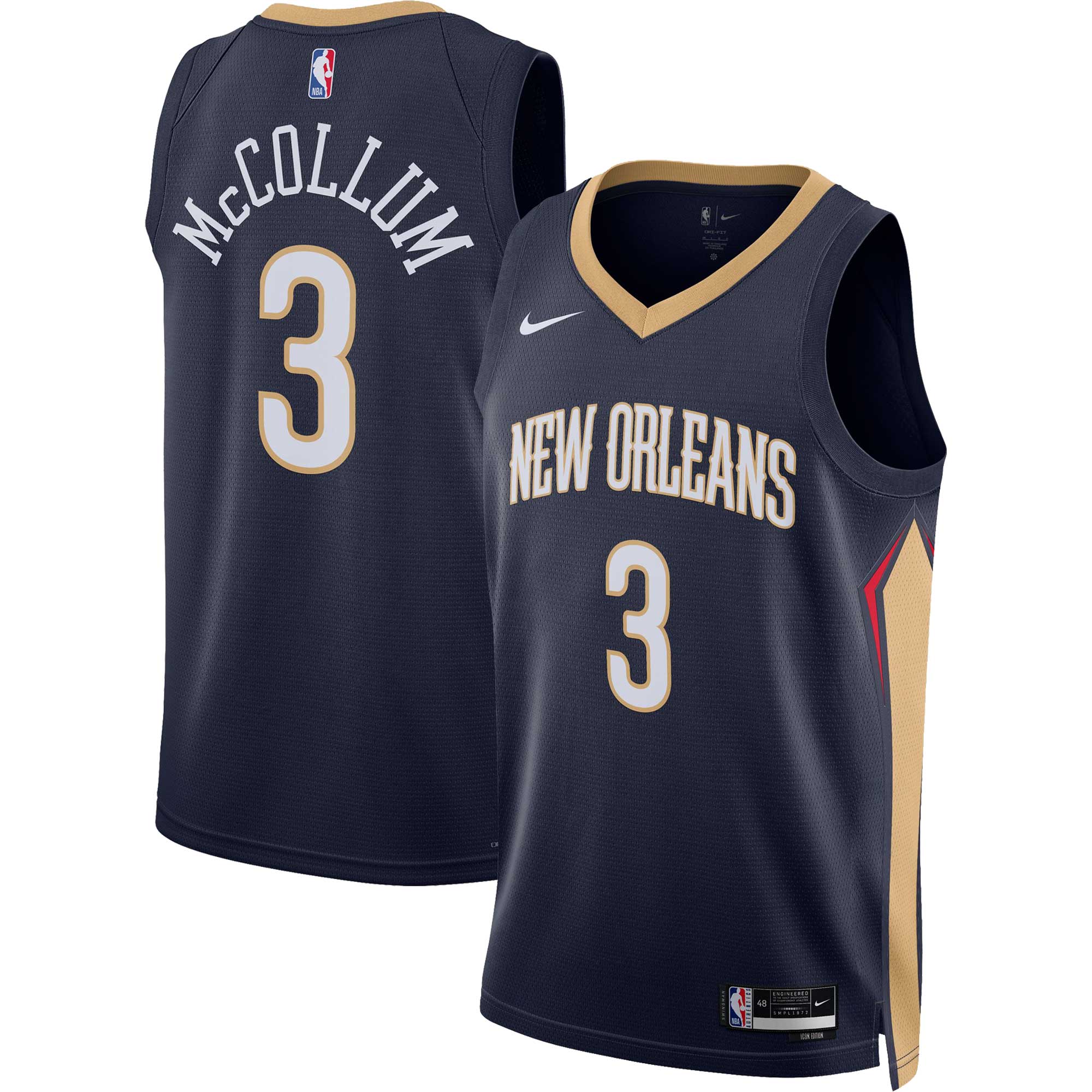 C.J. McCollum New Orleans Pelicans Nike Unisex Swingman Jersey - Association Edition - Navy - vstockx